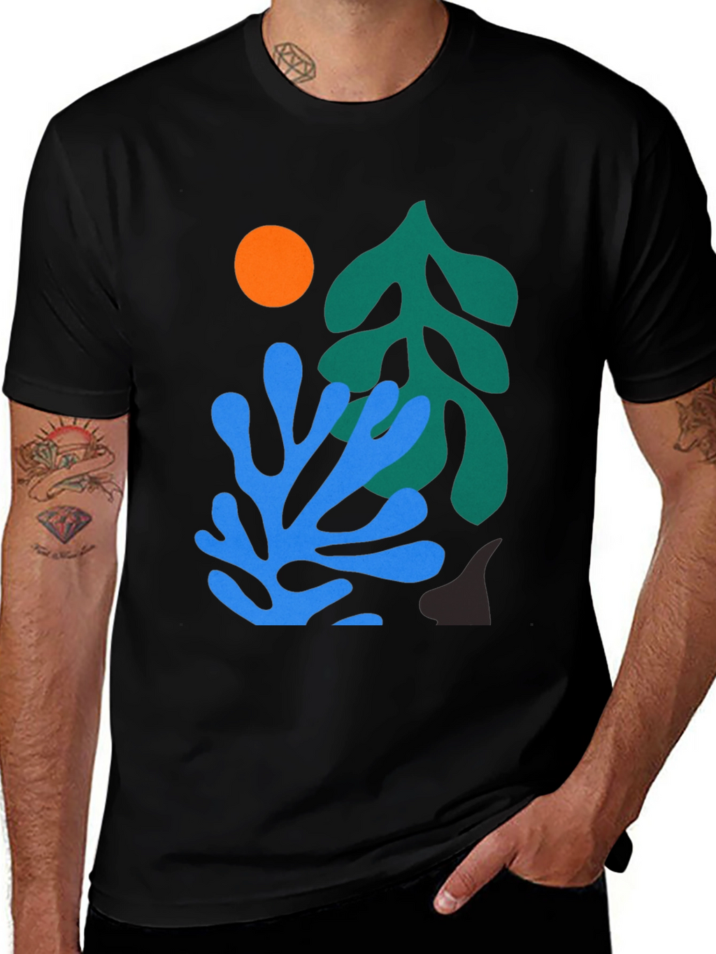 Abstract Print Mens T-Shirt