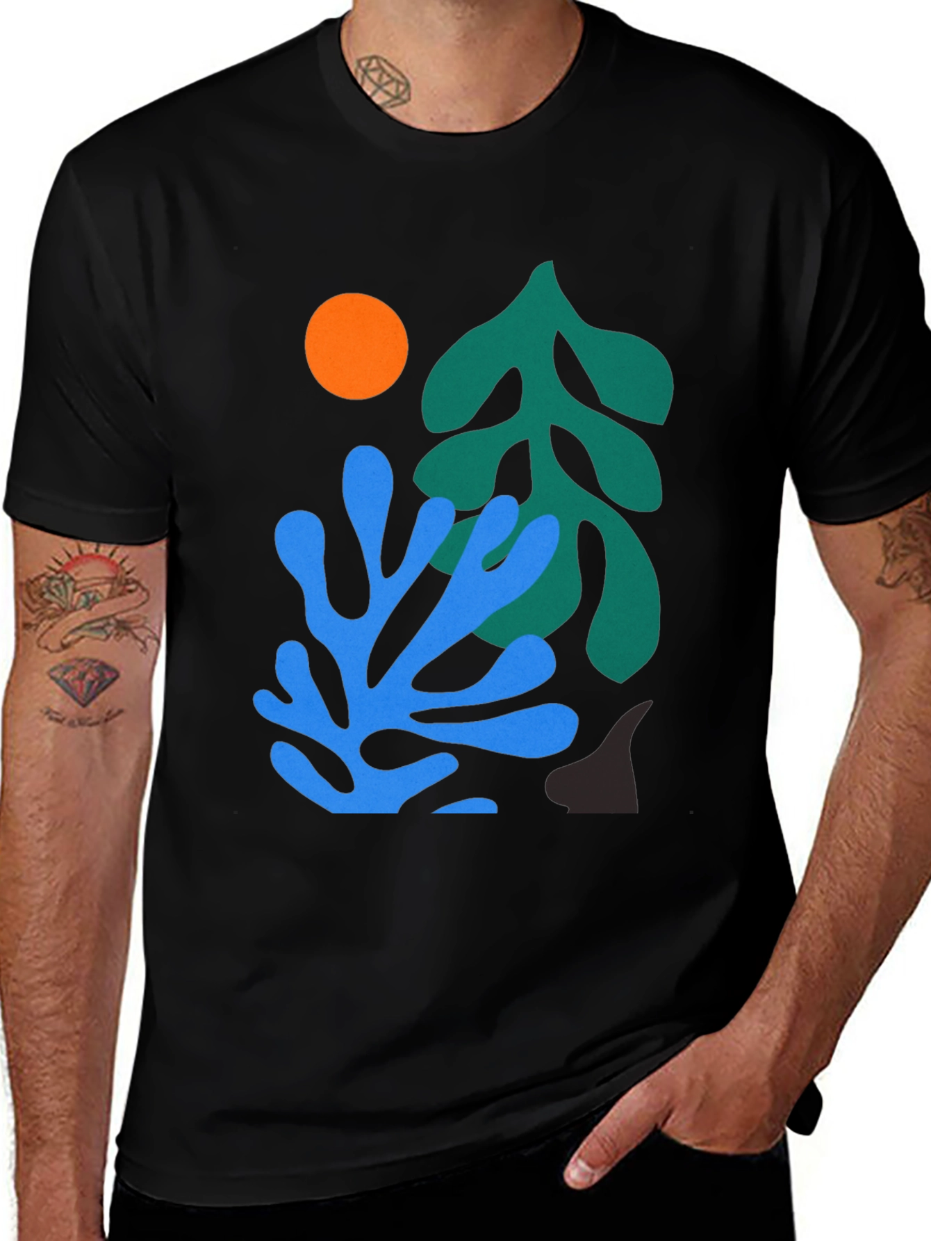 Abstract Print Mens T-Shirt