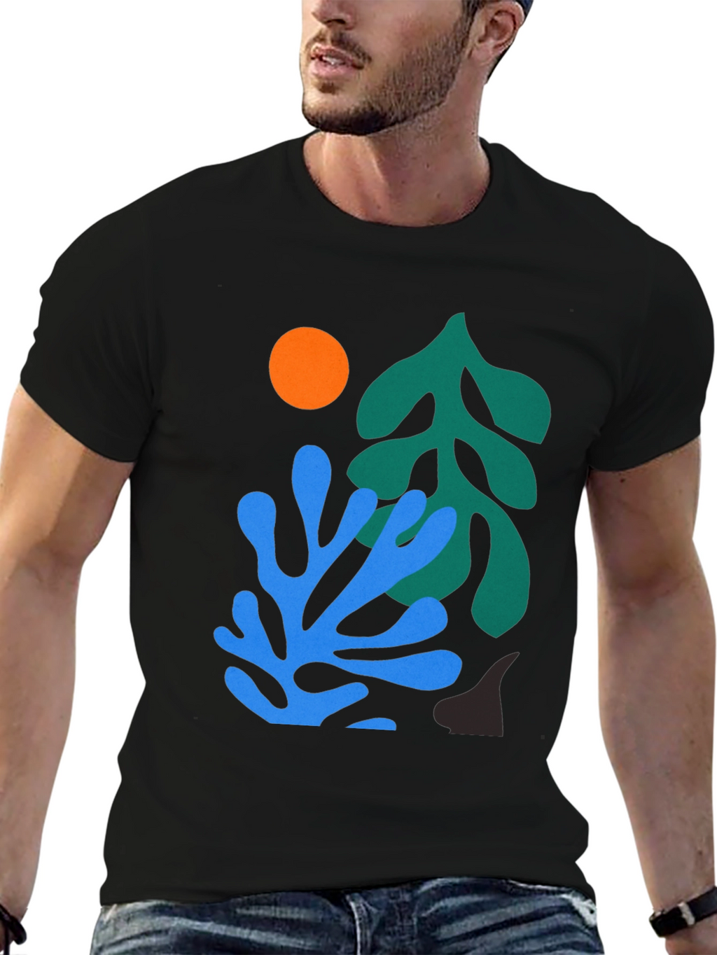 Abstract Print Mens T-Shirt