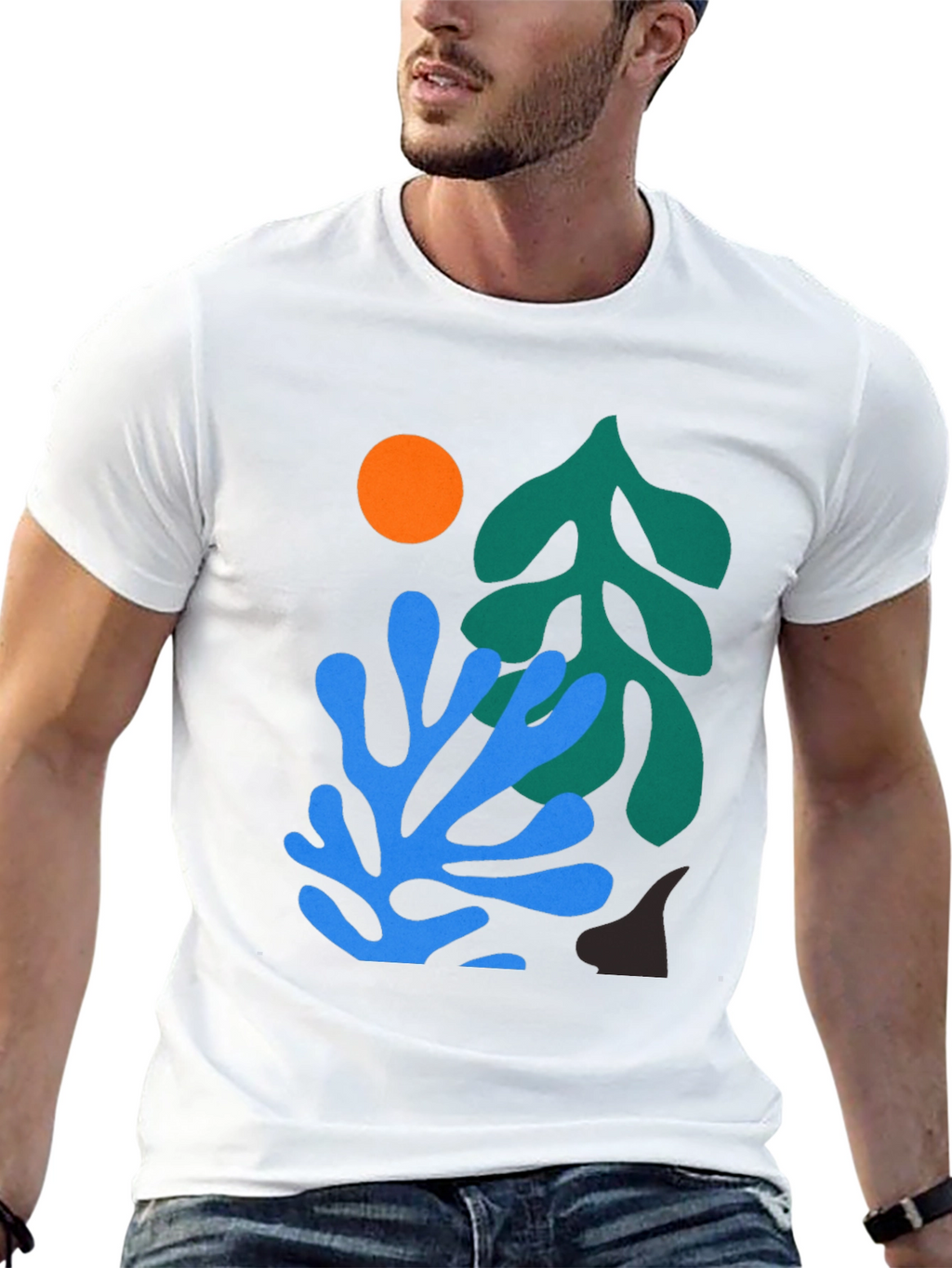 Abstract Print Mens T-Shirt