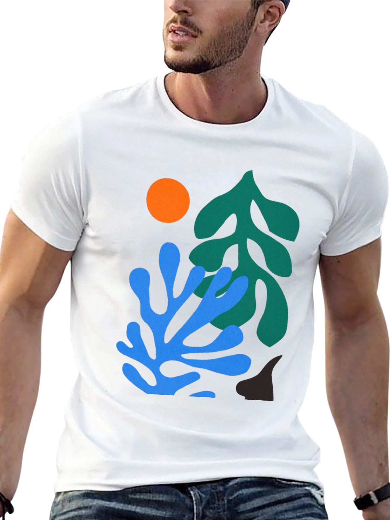 Abstract Print Mens T-Shirt