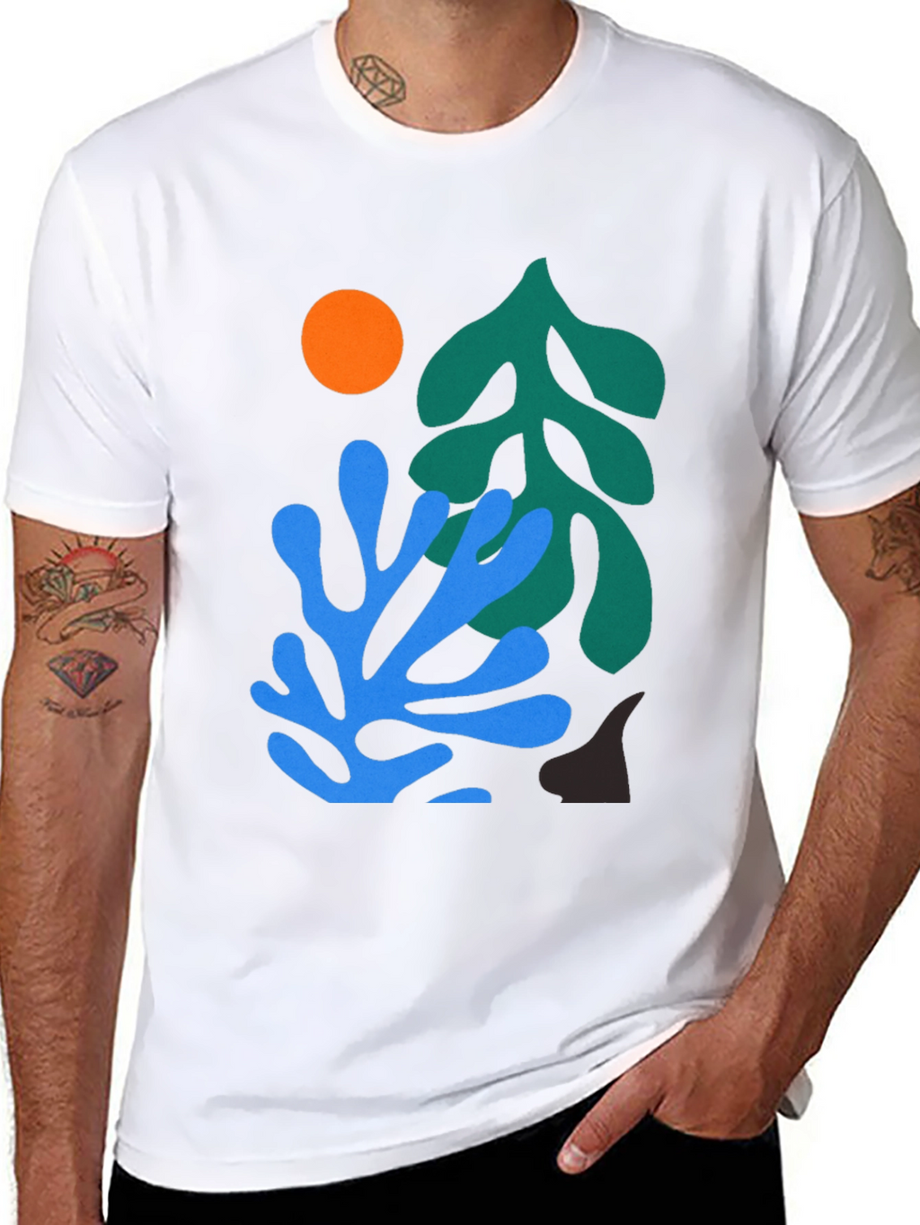 Abstract Print Mens T-Shirt