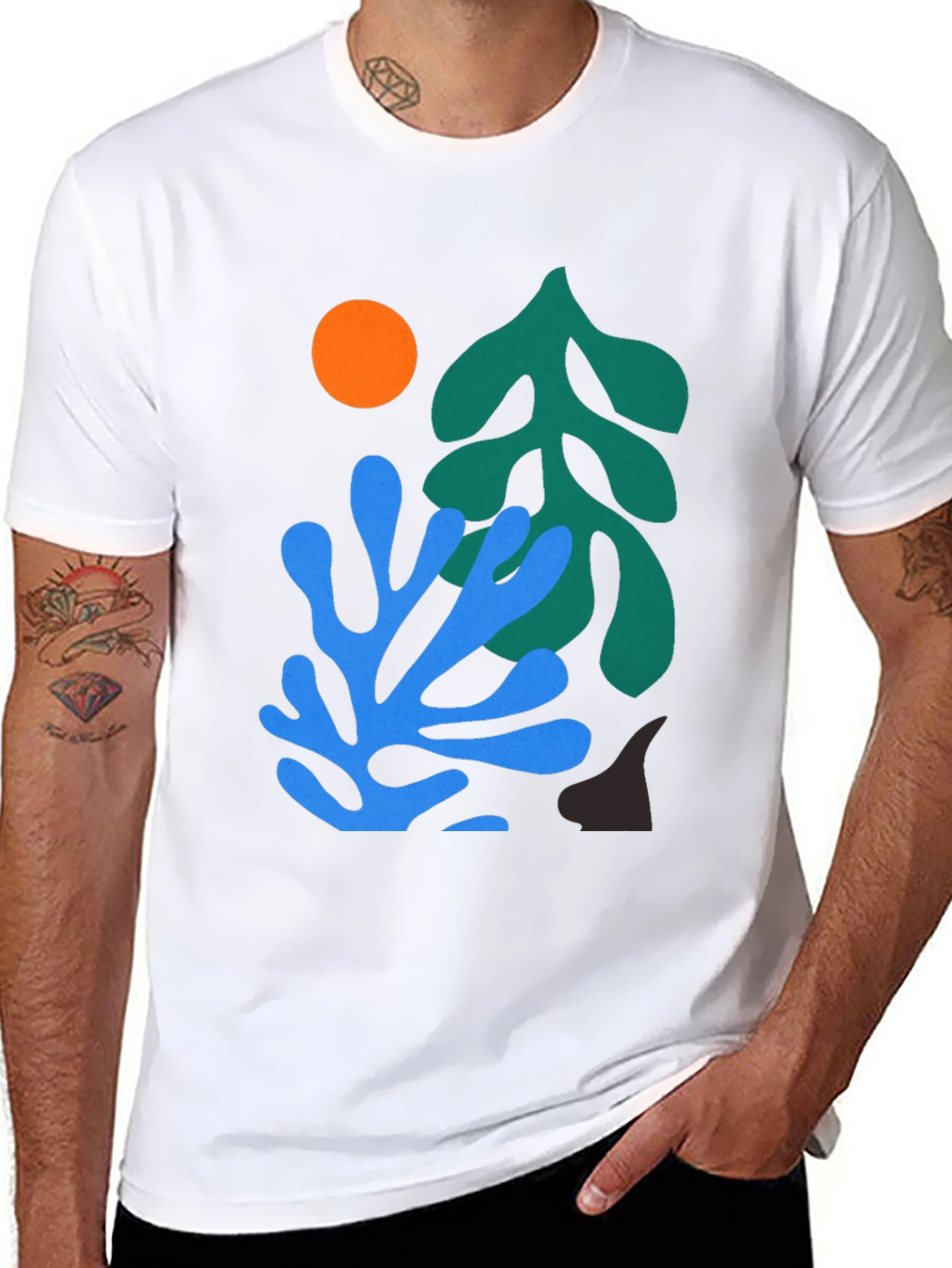 Abstract Print Mens T-Shirt