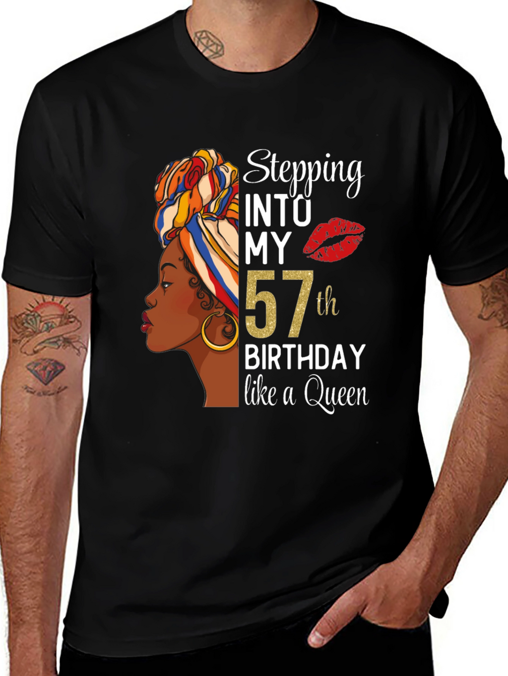 Stepping Into My 57th Birthday Queen T-Shirt