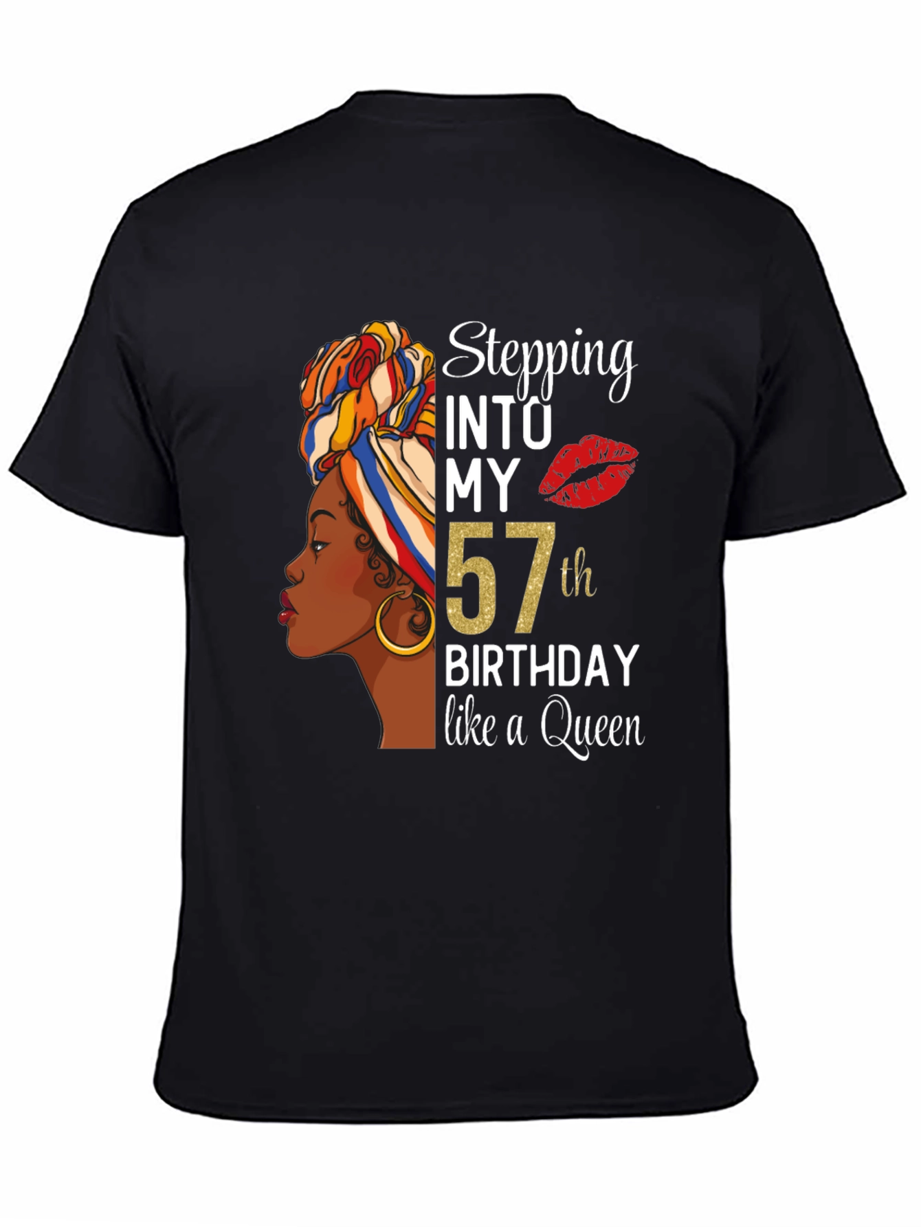 Stepping Into My 57th Birthday Queen T-Shirt