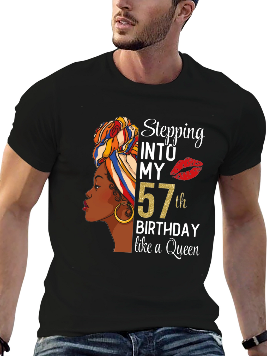 Stepping Into My 57th Birthday Queen T-Shirt