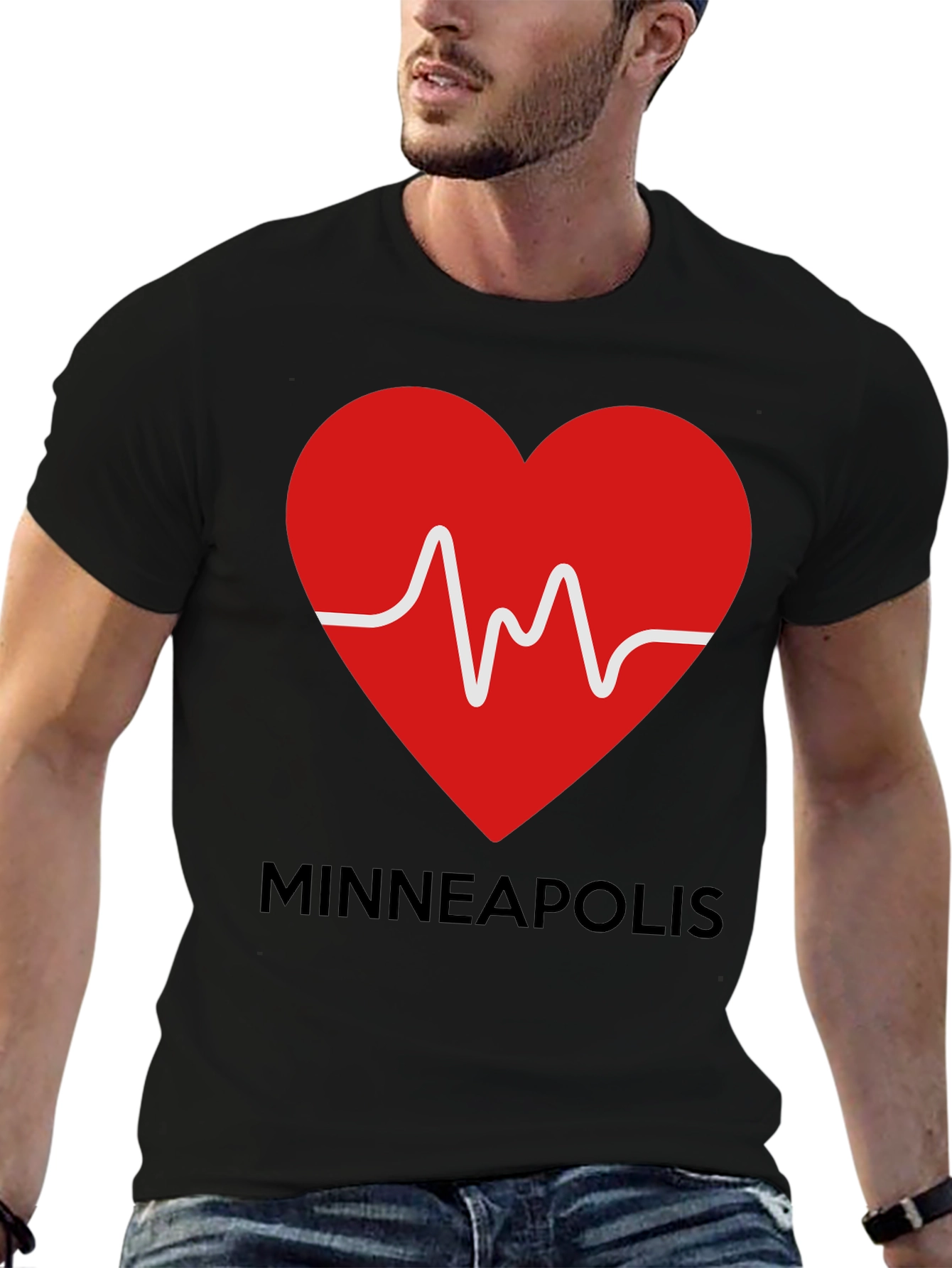 Minneapolis Heartbeat Graphic Tee -  Love MN T-Shirt