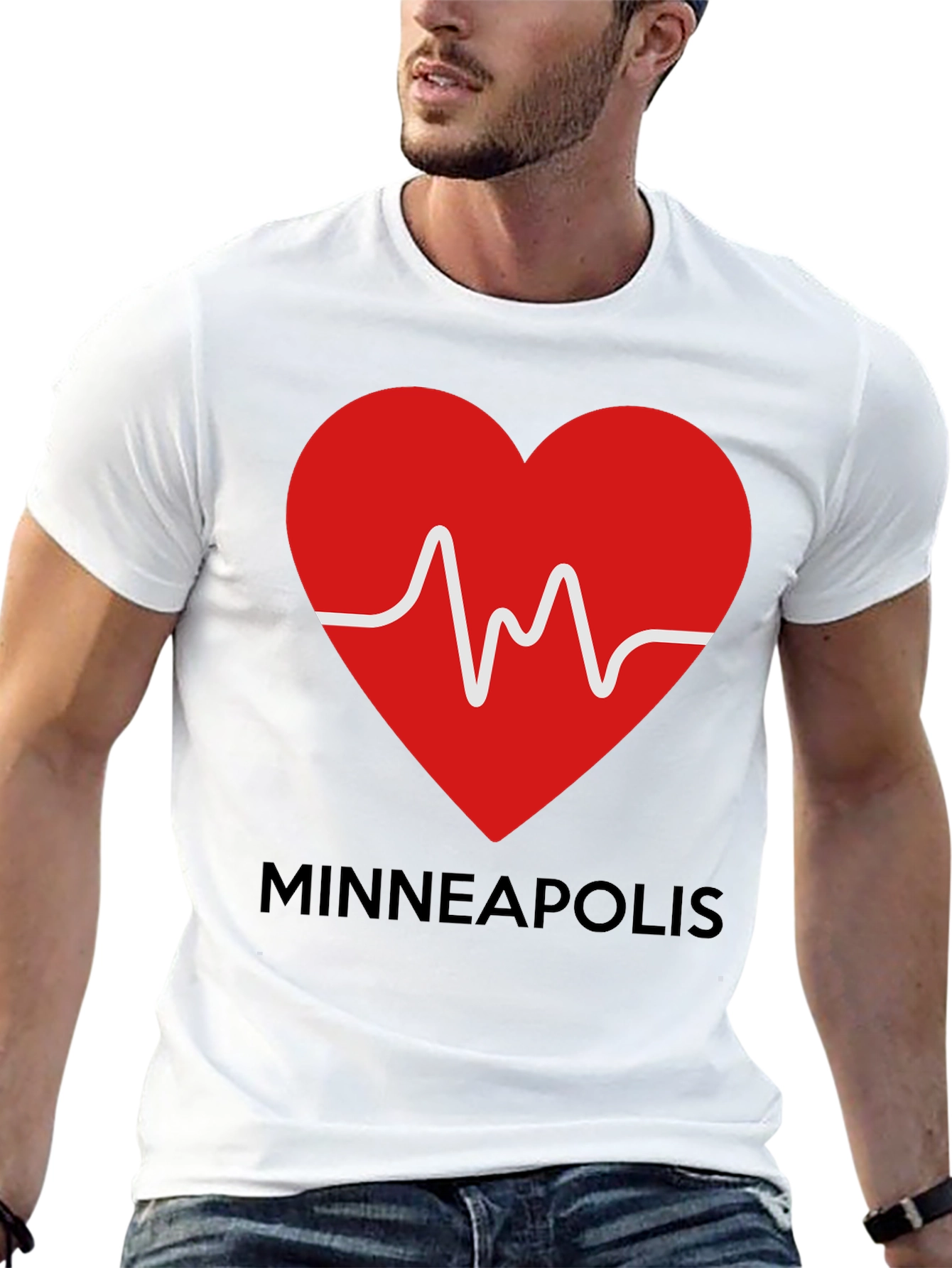 Minneapolis Heartbeat Graphic Tee -  Love MN T-Shirt