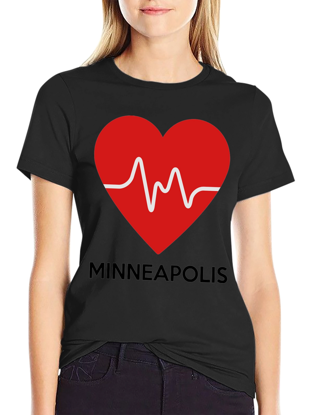 Minneapolis Heartbeat Graphic Tee -  Love MN T-Shirt