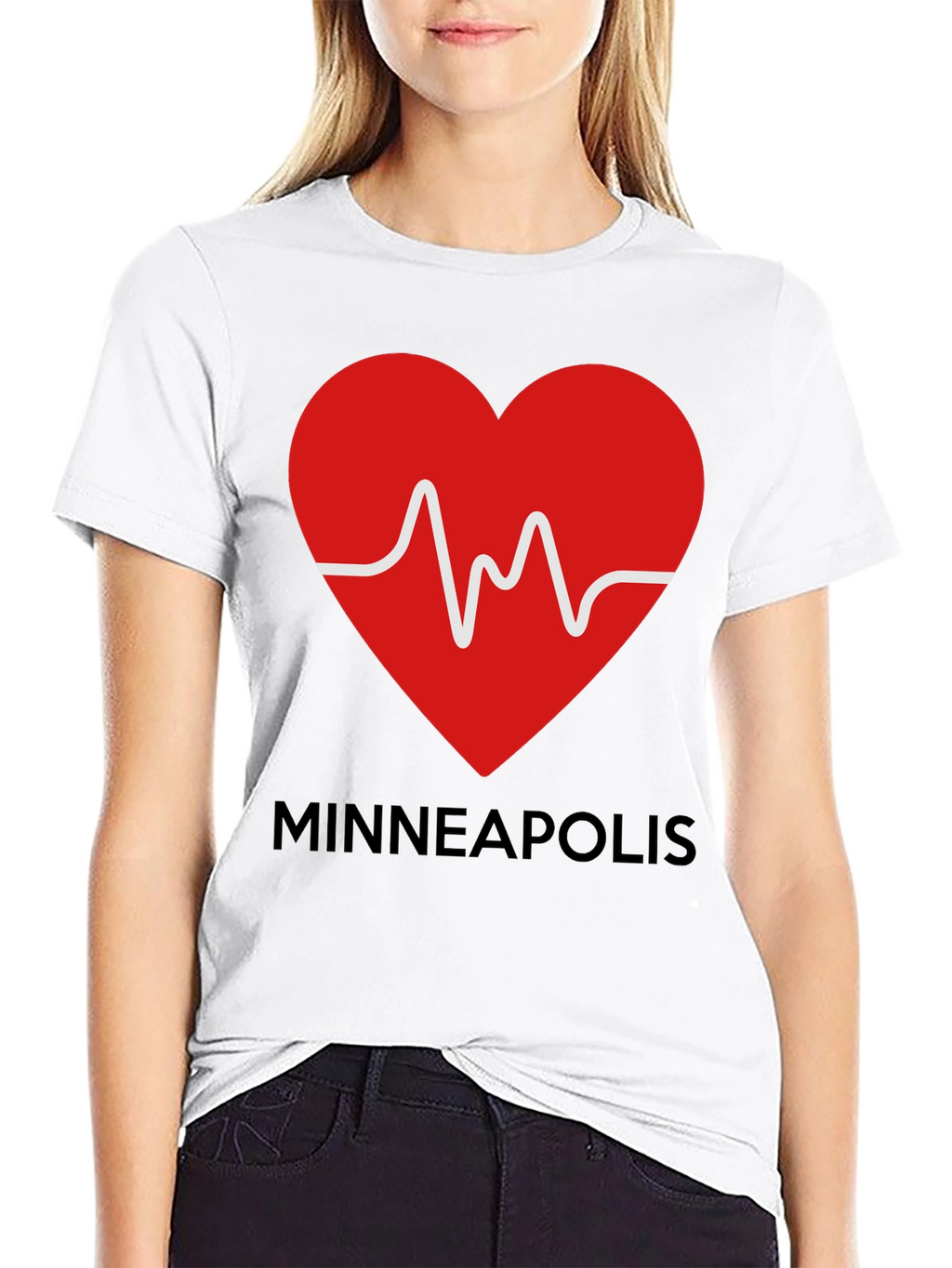 Minneapolis Heartbeat Graphic Tee -  Love MN T-Shirt