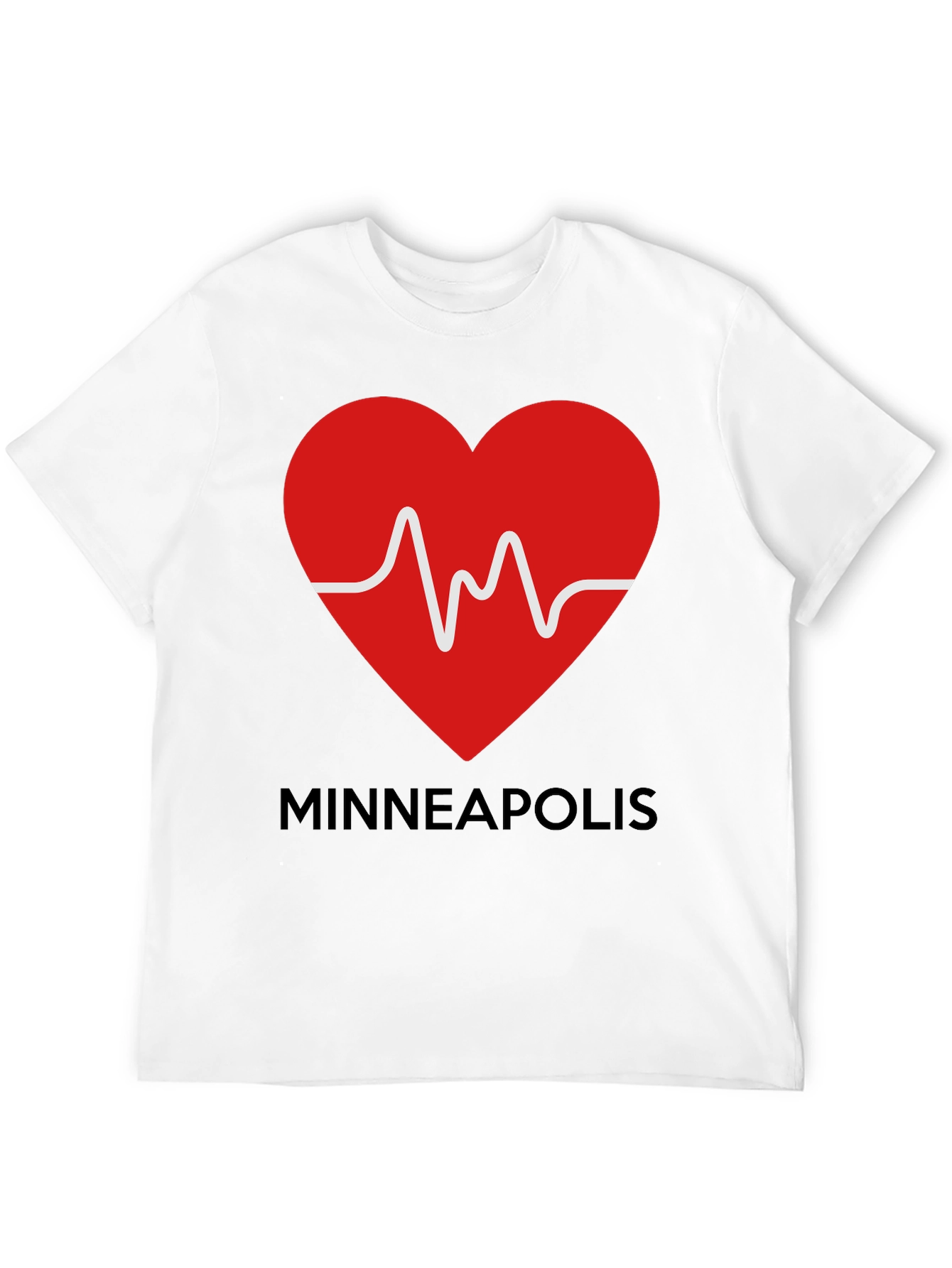 Minneapolis Heartbeat Graphic Tee -  Love MN T-Shirt
