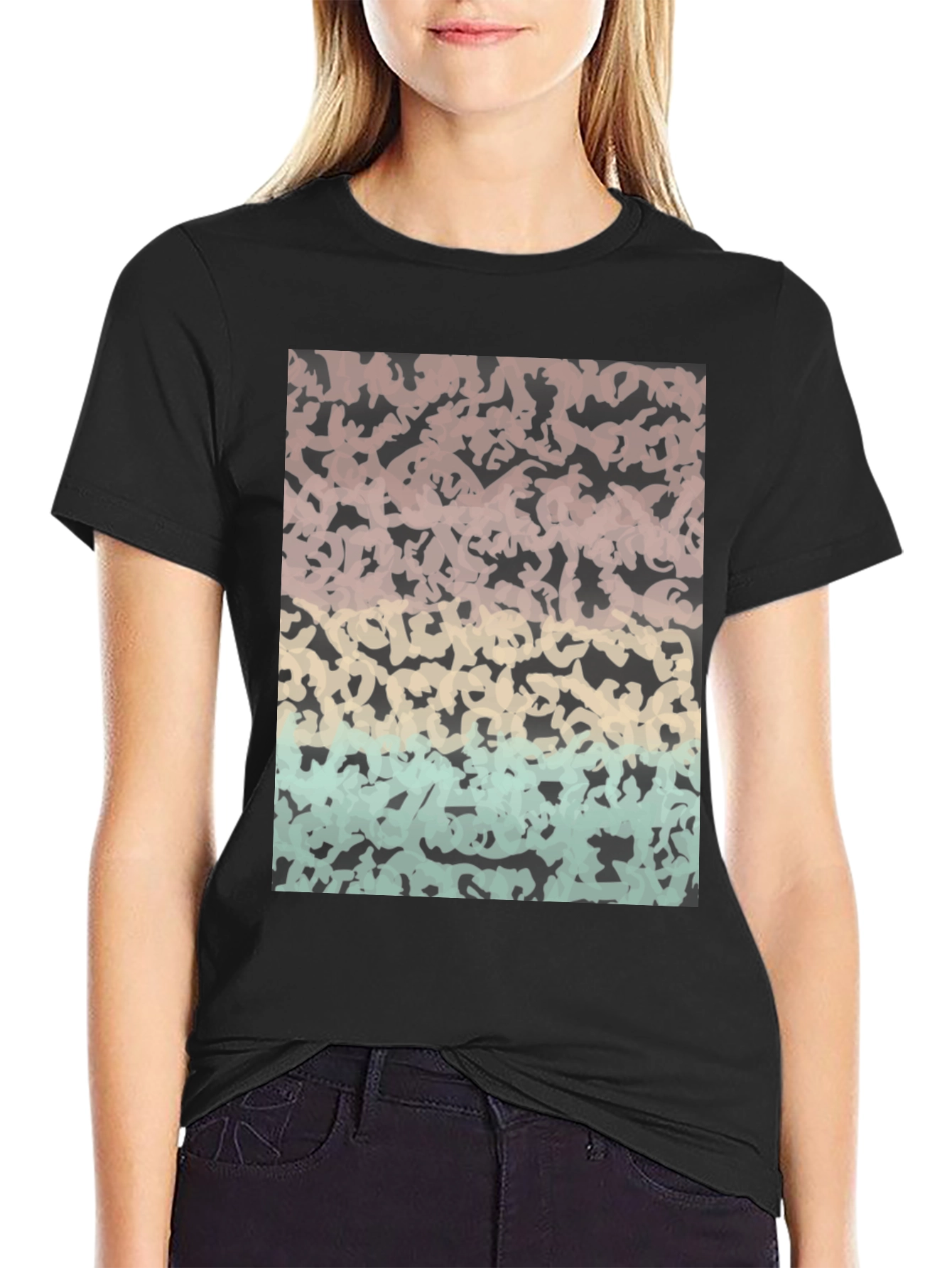 Abstract Camo T-Shirt - Stylish Casual Wear
