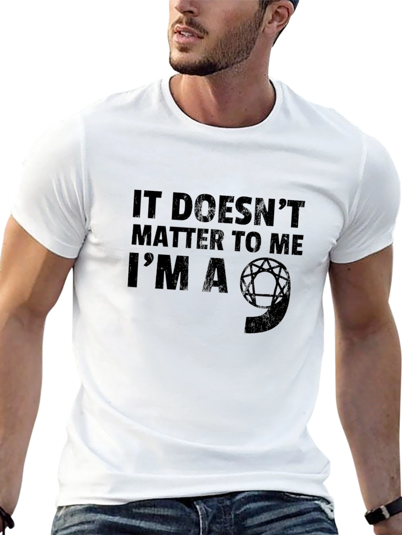 Im A 9 Enneagram T-Shirt - Black Crew Neck