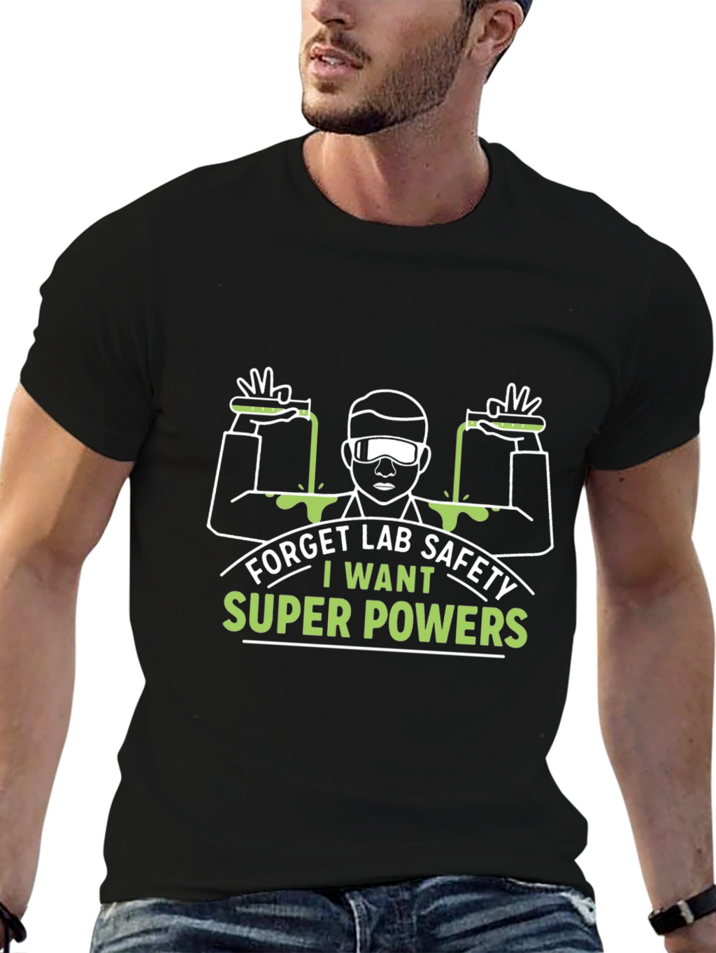 Funny Lab Safety Super Powers T-Shirt