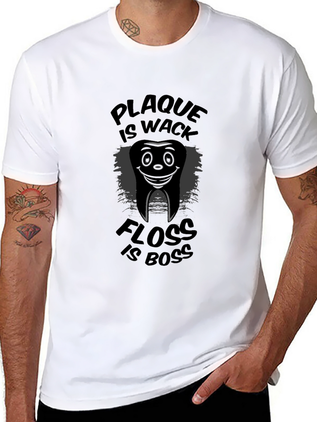 Plaque is Wack Floss is Boss Graphic T-Shirt
