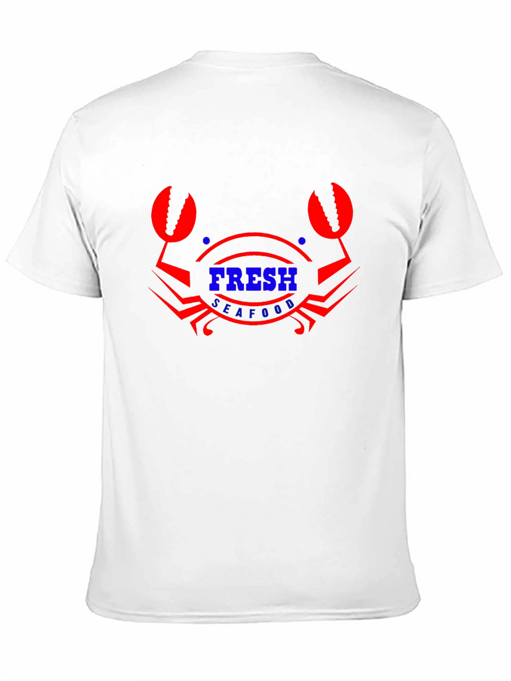 Fresh Seafood Graphic T-Shirt - Black Cotton Blend