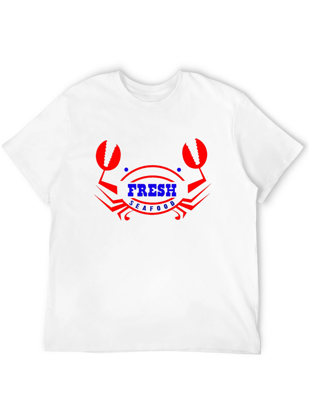 Fresh Seafood Graphic T-Shirt - Black Cotton Blend