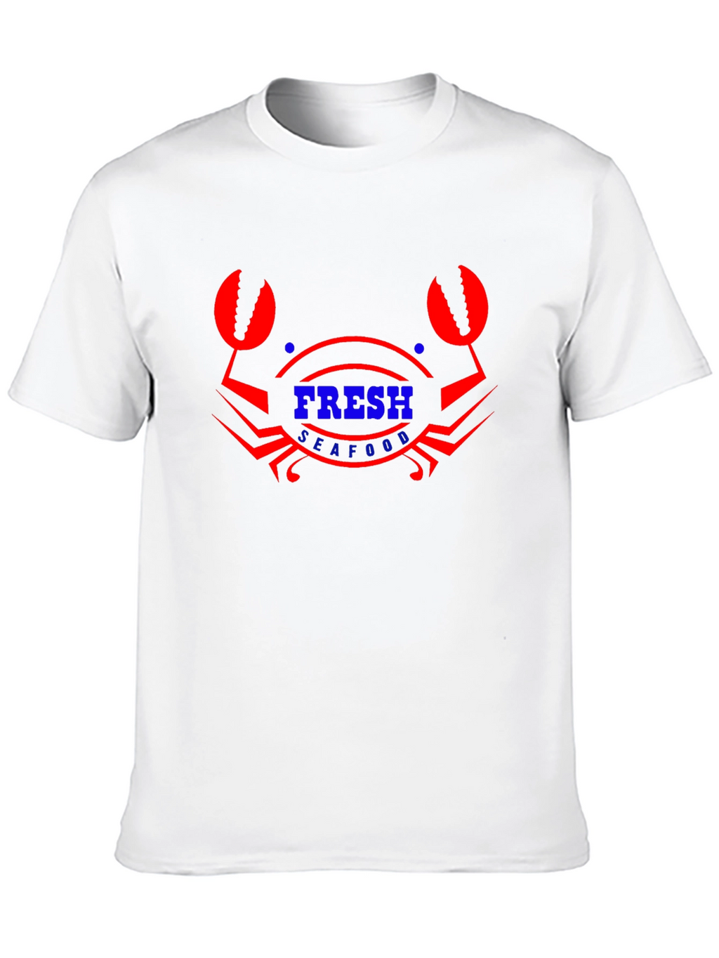 Fresh Seafood Graphic T-Shirt - Black Cotton Blend