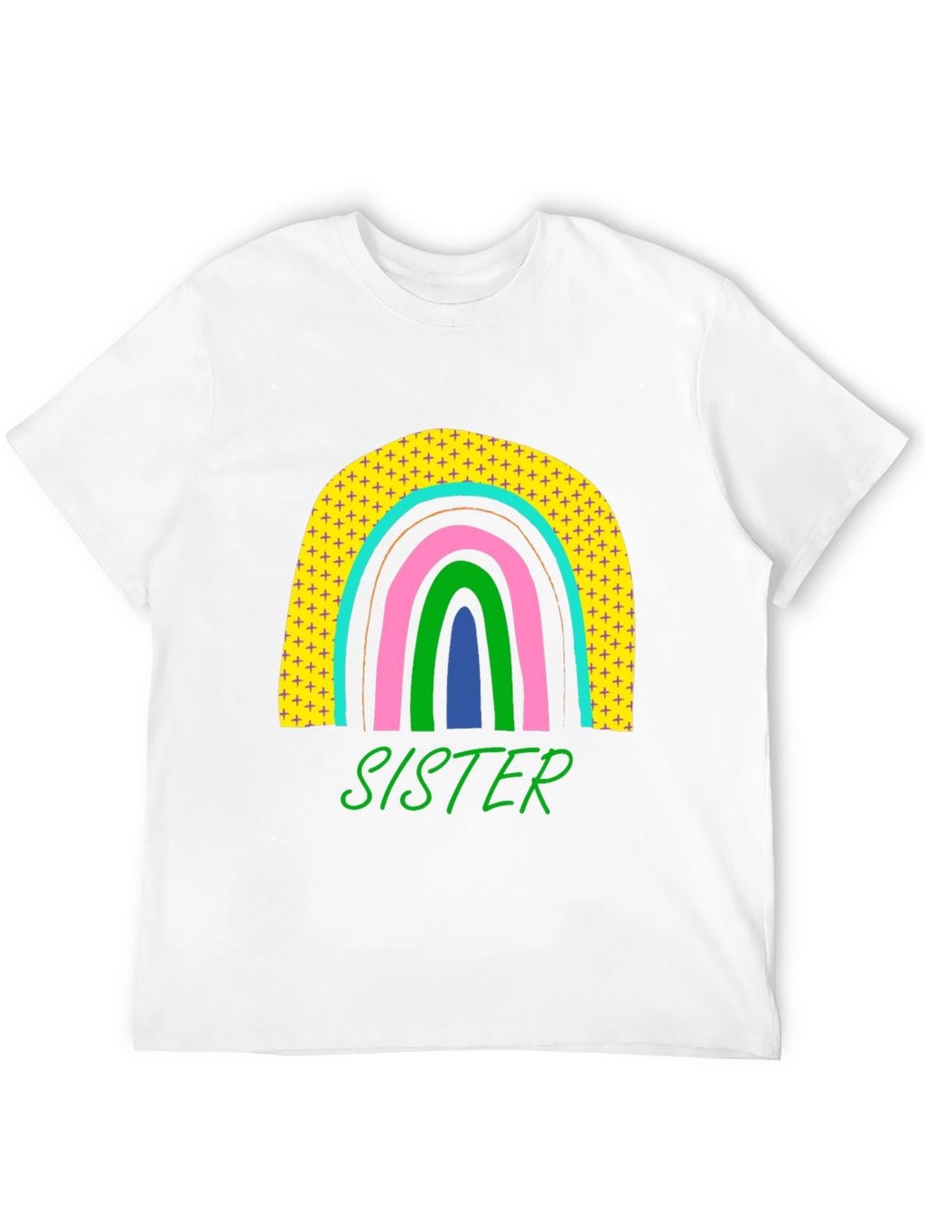 Sister Rainbow Graphic Tee - Cute Family Matching Shirt
