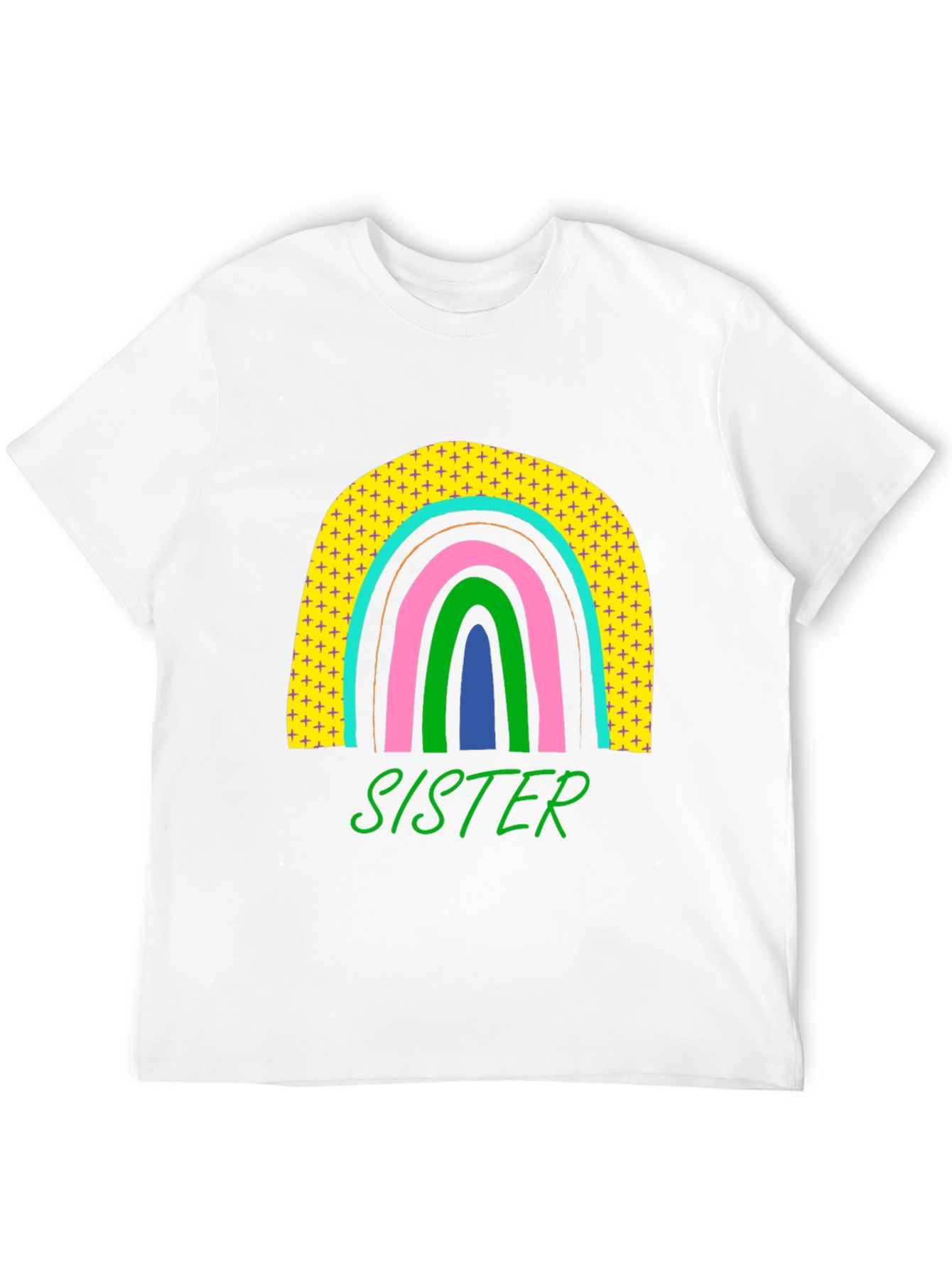 Sister Rainbow Graphic Tee - Cute Family Matching Shirt