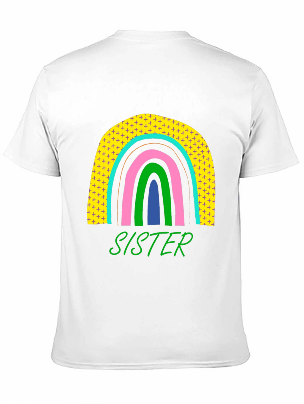 Sister Rainbow Graphic Tee - Cute Family Matching Shirt