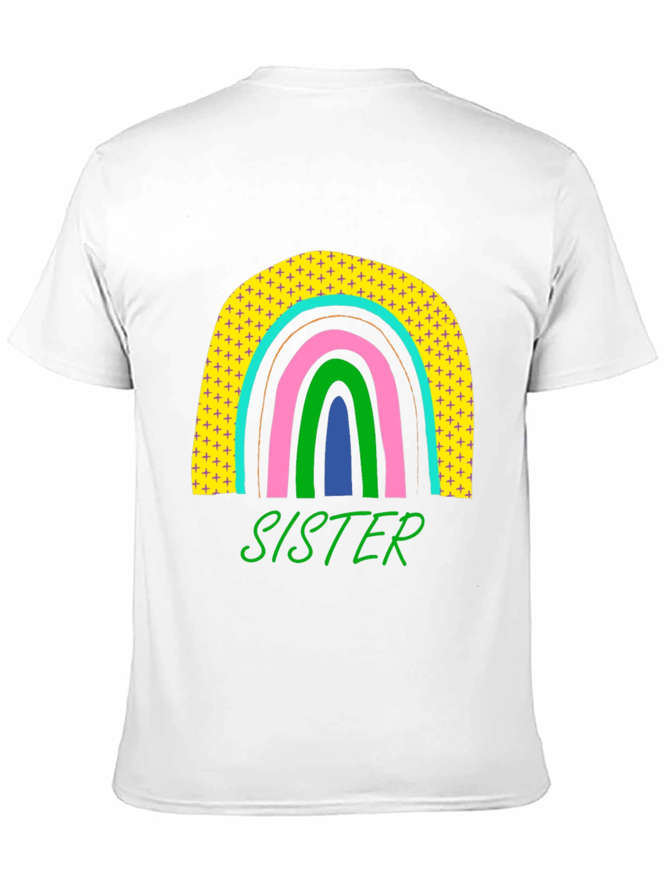 Sister Rainbow Graphic Tee - Cute Family Matching Shirt