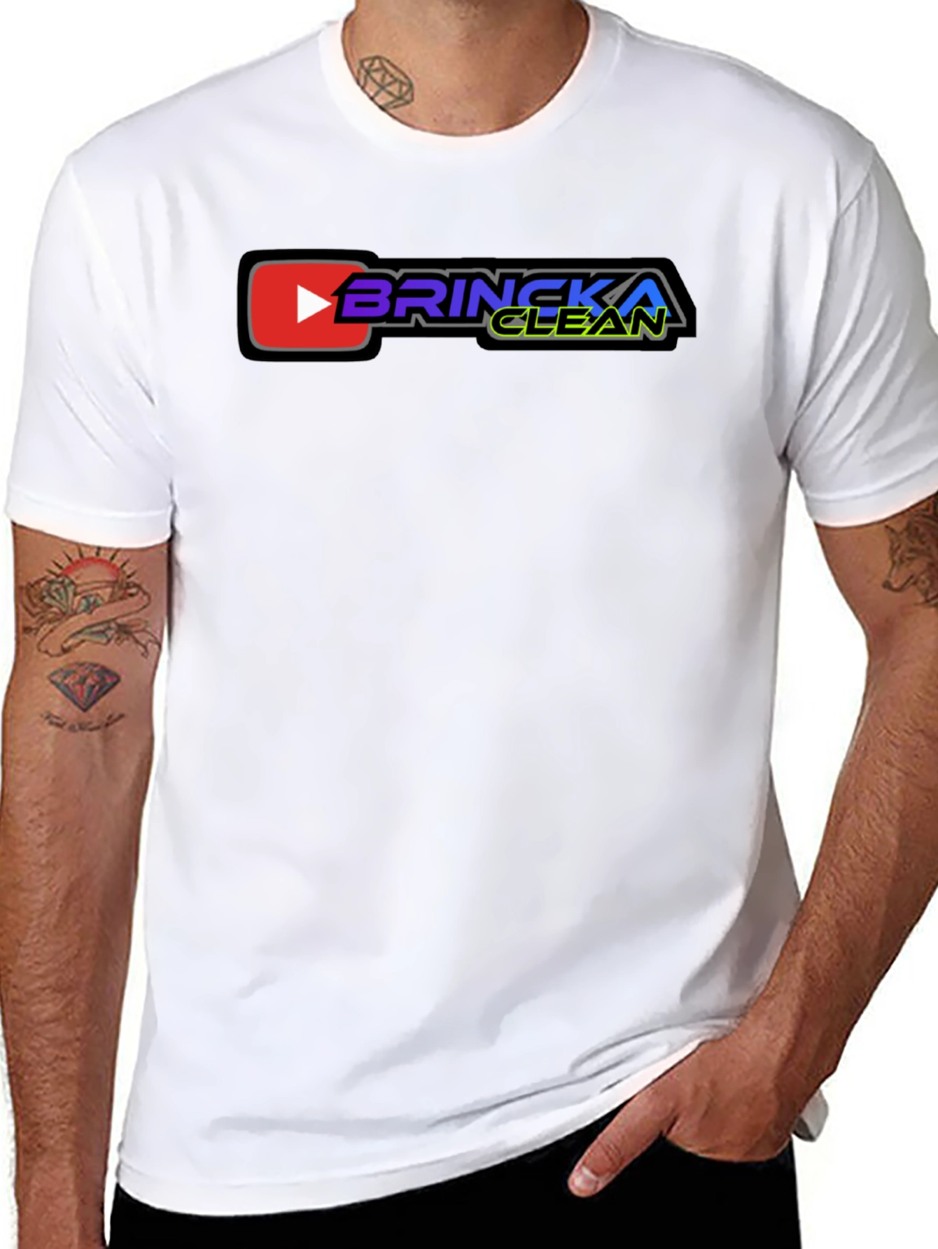 Brincka Clean Graphic T-Shirt - Black Cotton Tee