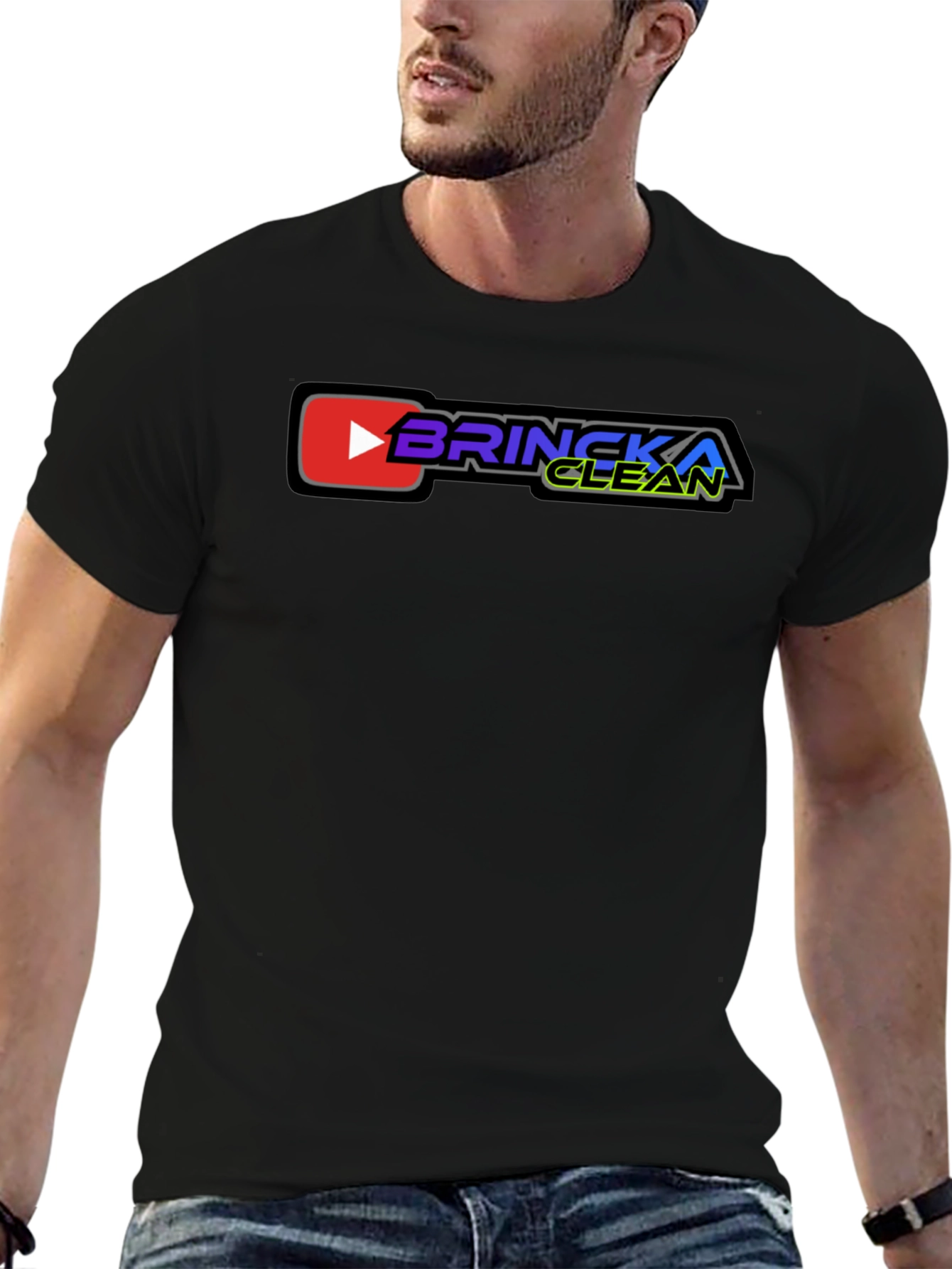 Brincka Clean Graphic T-Shirt - Black Cotton Tee