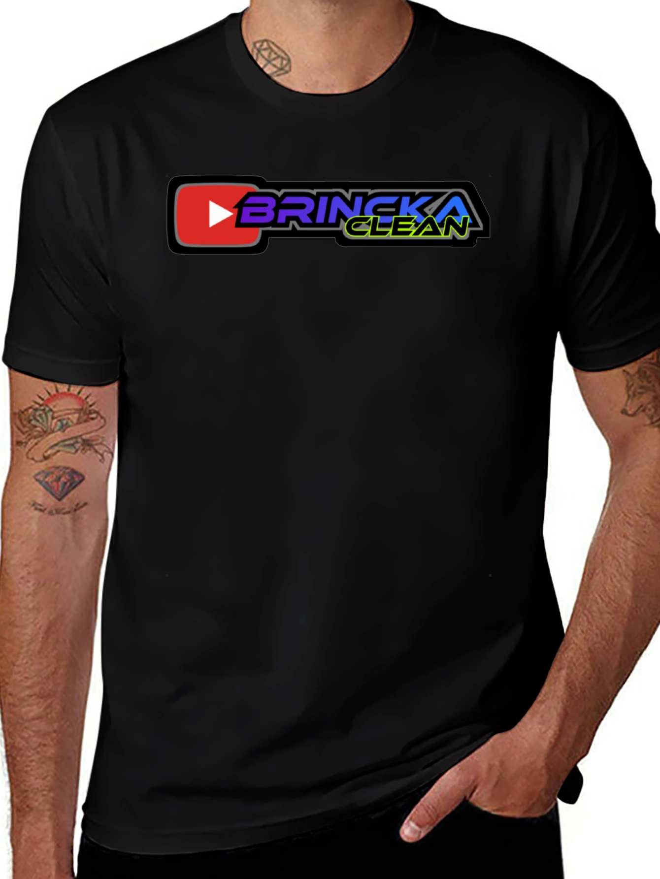 Brincka Clean Graphic T-Shirt - Black Cotton Tee