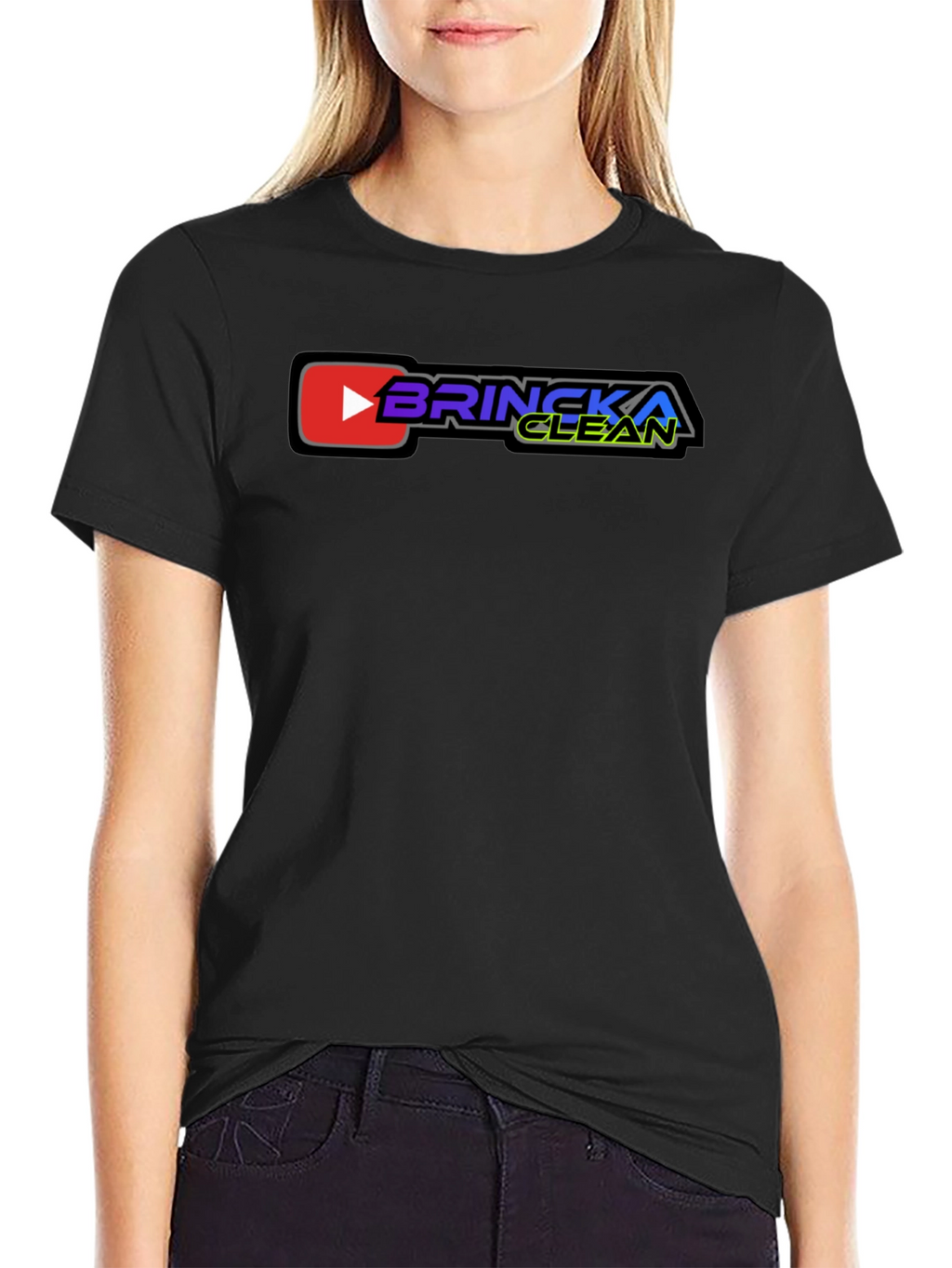 Brincka Clean Graphic T-Shirt - Black Cotton Tee