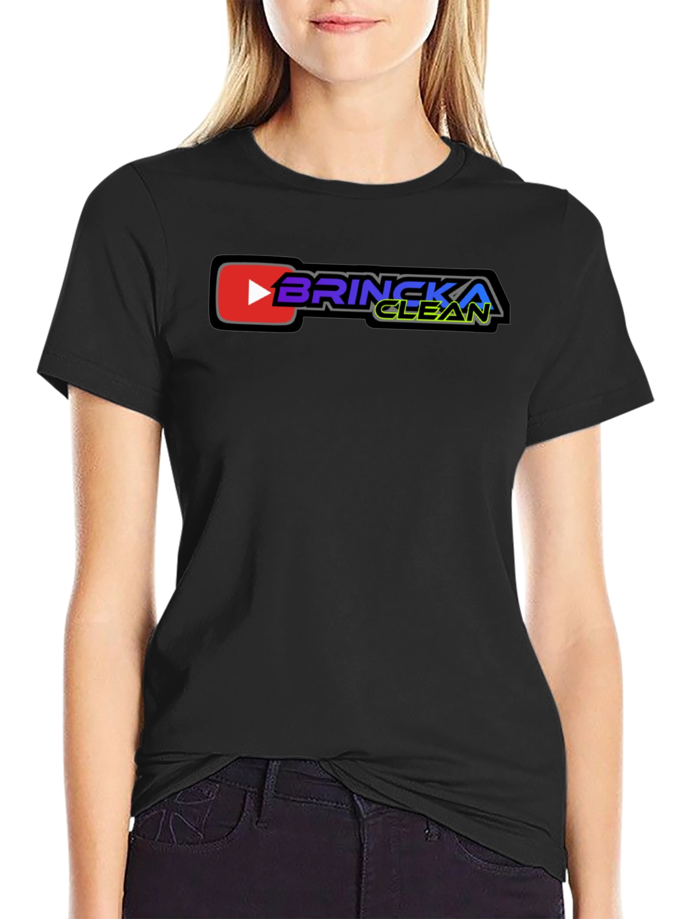Brincka Clean Graphic T-Shirt - Black Cotton Tee