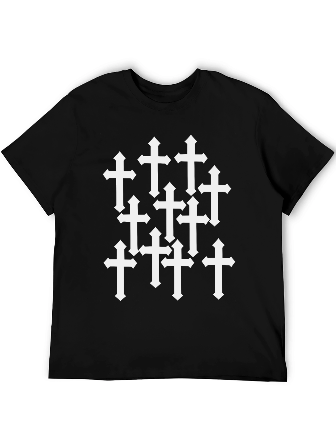 Cross Graphic Black T-Shirt - Stylish and Trendy