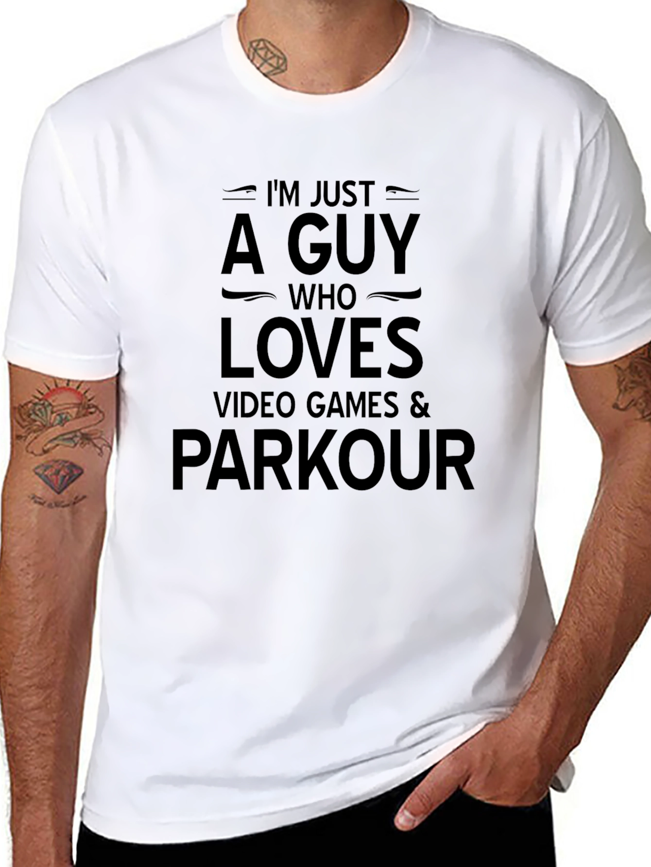 Funny Gamer Parkour Graphic T-Shirt