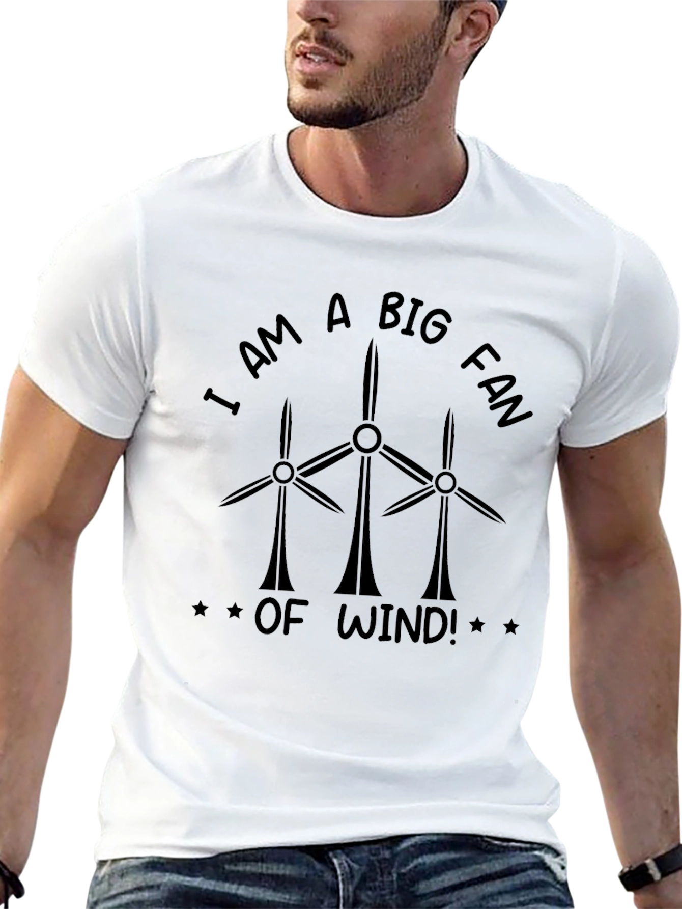 I Am a Big Fan of Wind Black T-Shirt