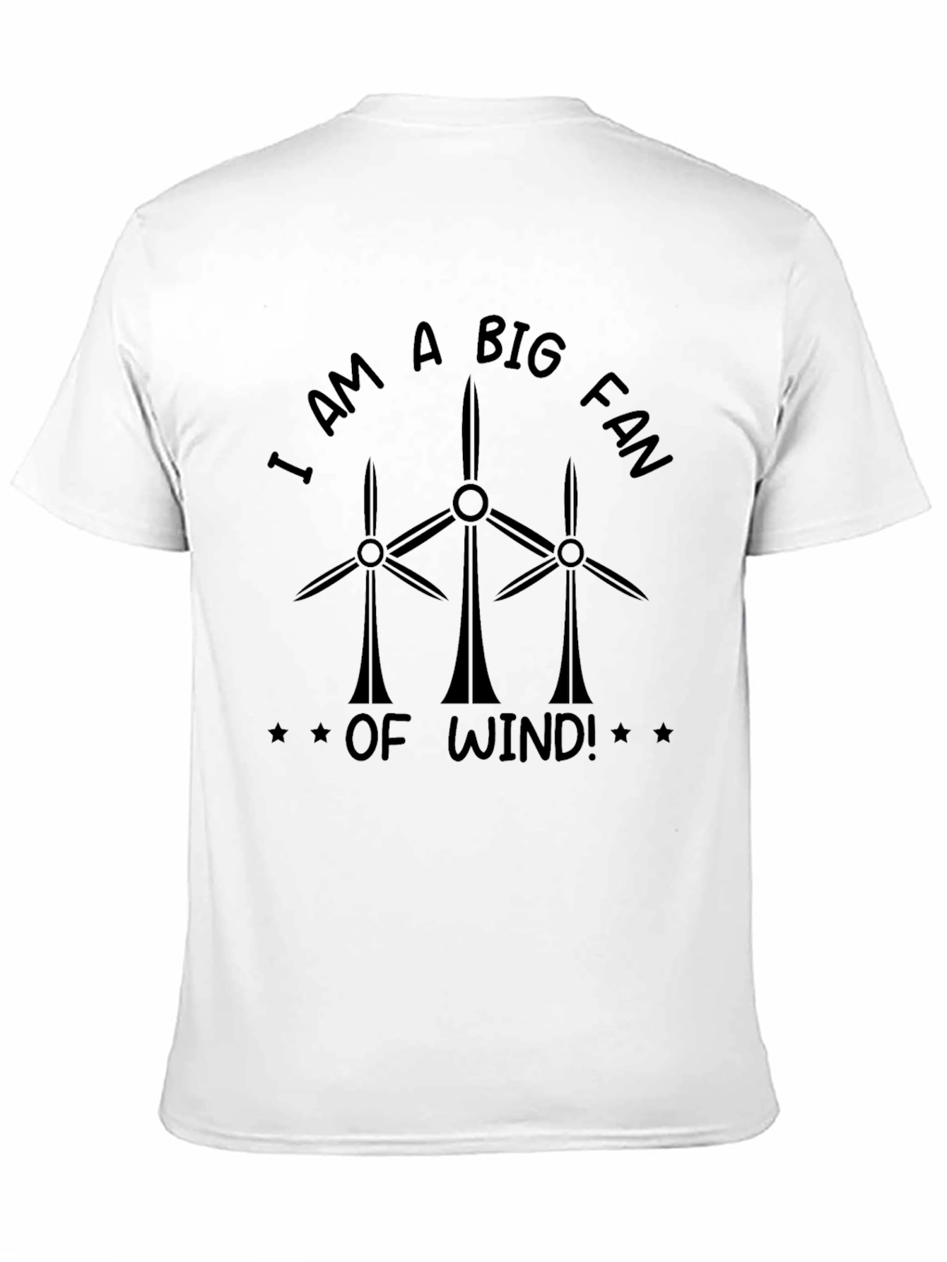 I Am a Big Fan of Wind Black T-Shirt