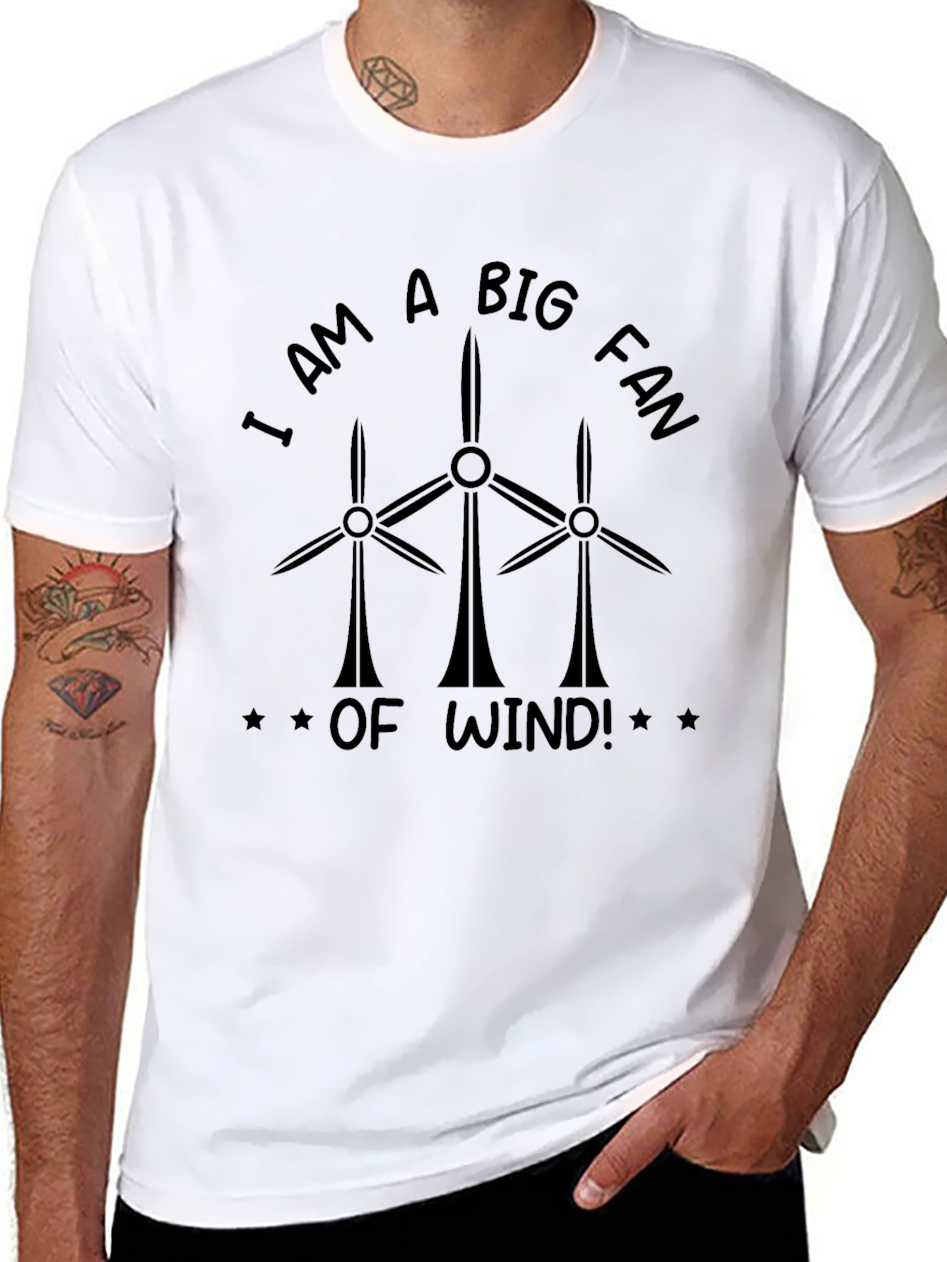 I Am a Big Fan of Wind Black T-Shirt