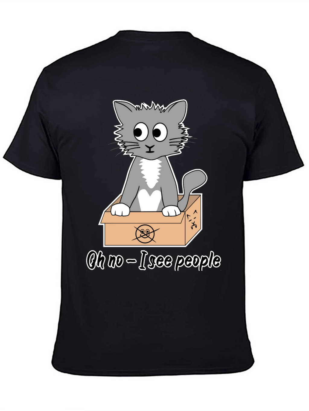 Cat in a Box T-Shirt - Funny Graphic Tee
