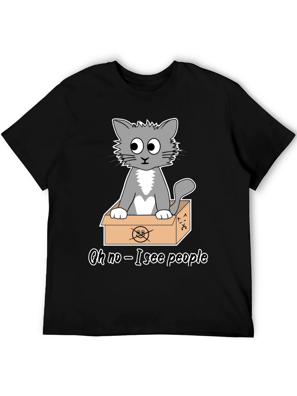 Cat in a Box T-Shirt - Funny Graphic Tee