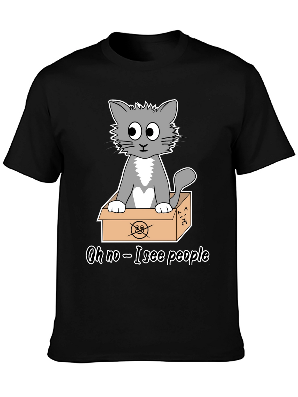 Cat in a Box T-Shirt - Funny Graphic Tee