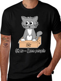 Cat in a Box T-Shirt - Funny Graphic Tee