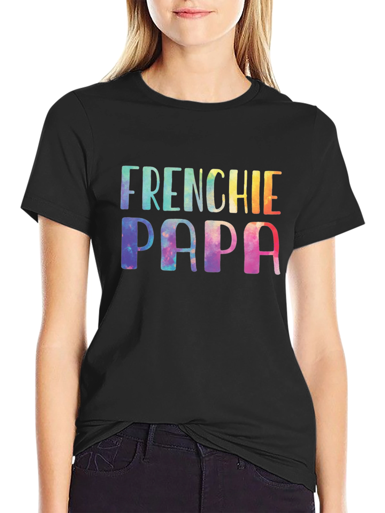 Frenchie Papa Tie Dye T-Shirt
