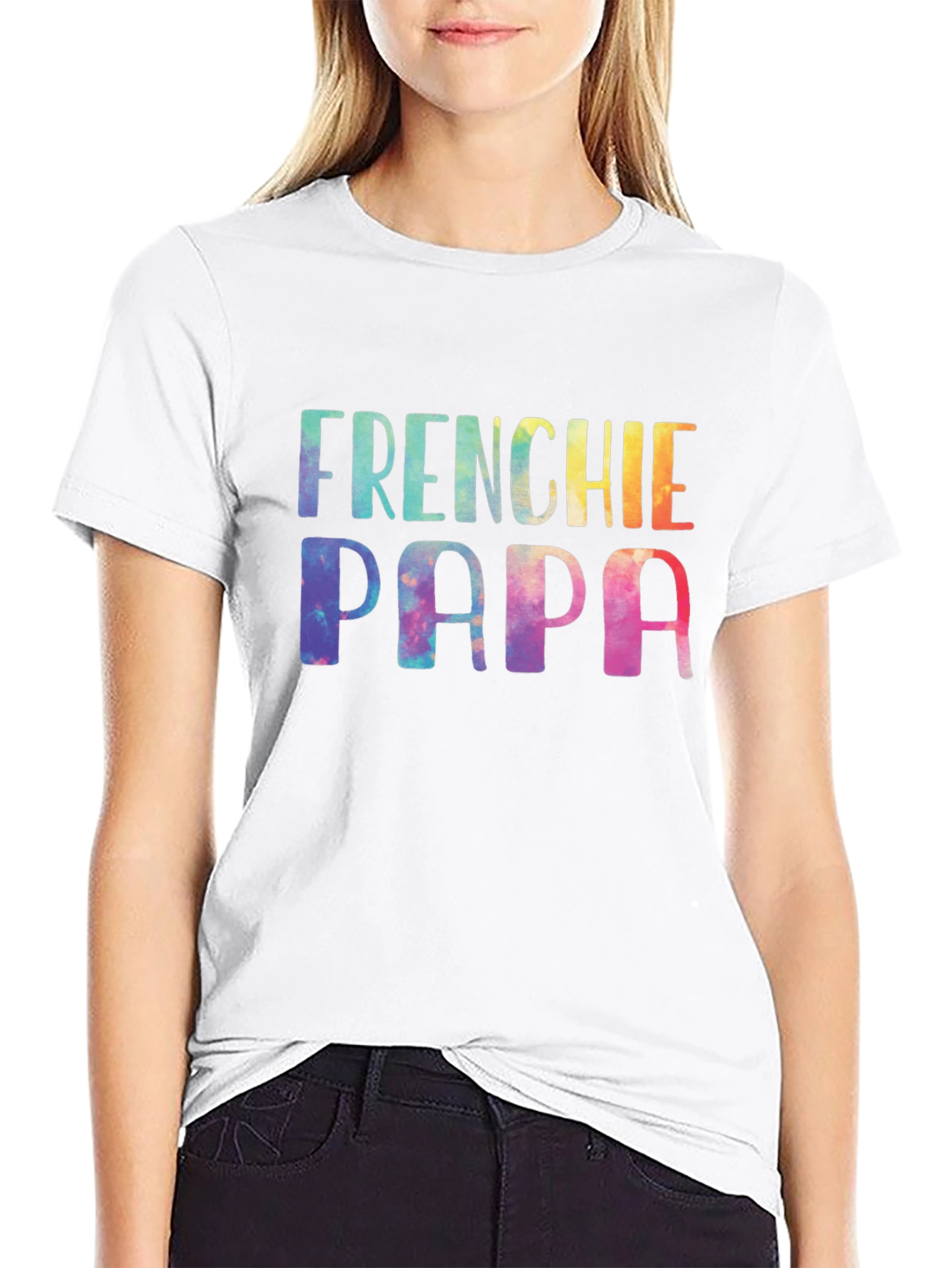 Frenchie Papa Tie Dye T-Shirt