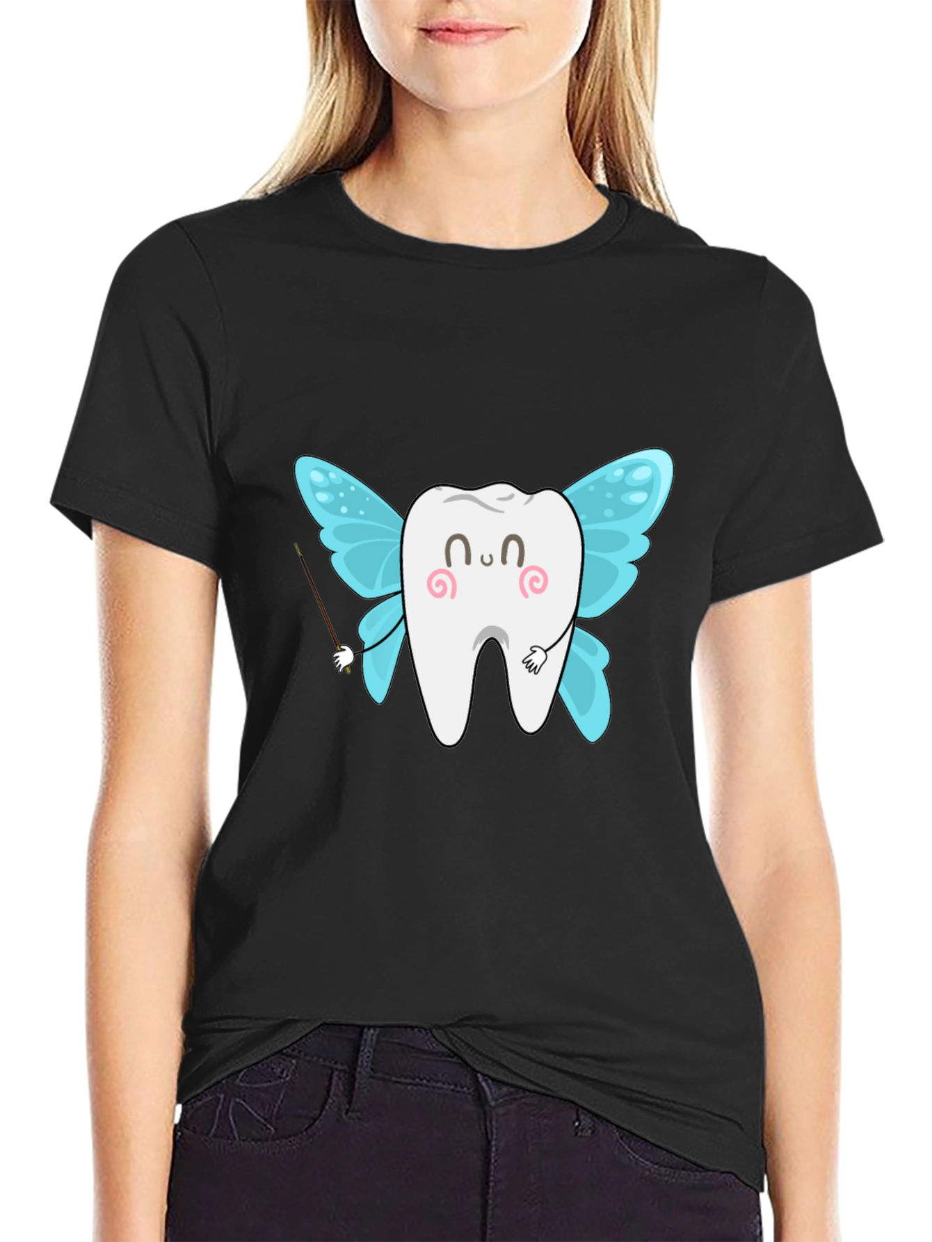 Tooth Fairy Graphic T-Shirt - Black Cotton Tee