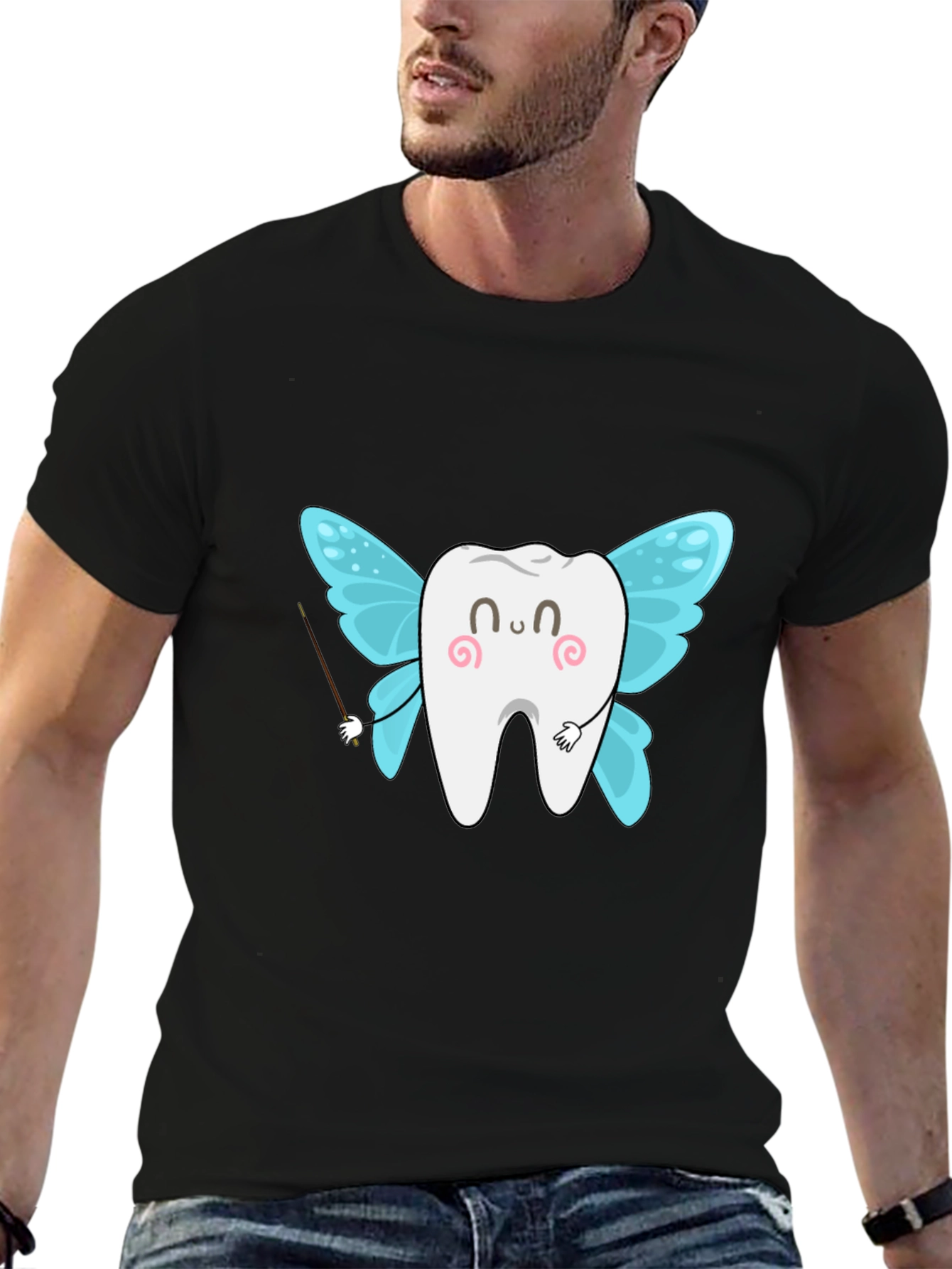Tooth Fairy Graphic T-Shirt - Black Cotton Tee