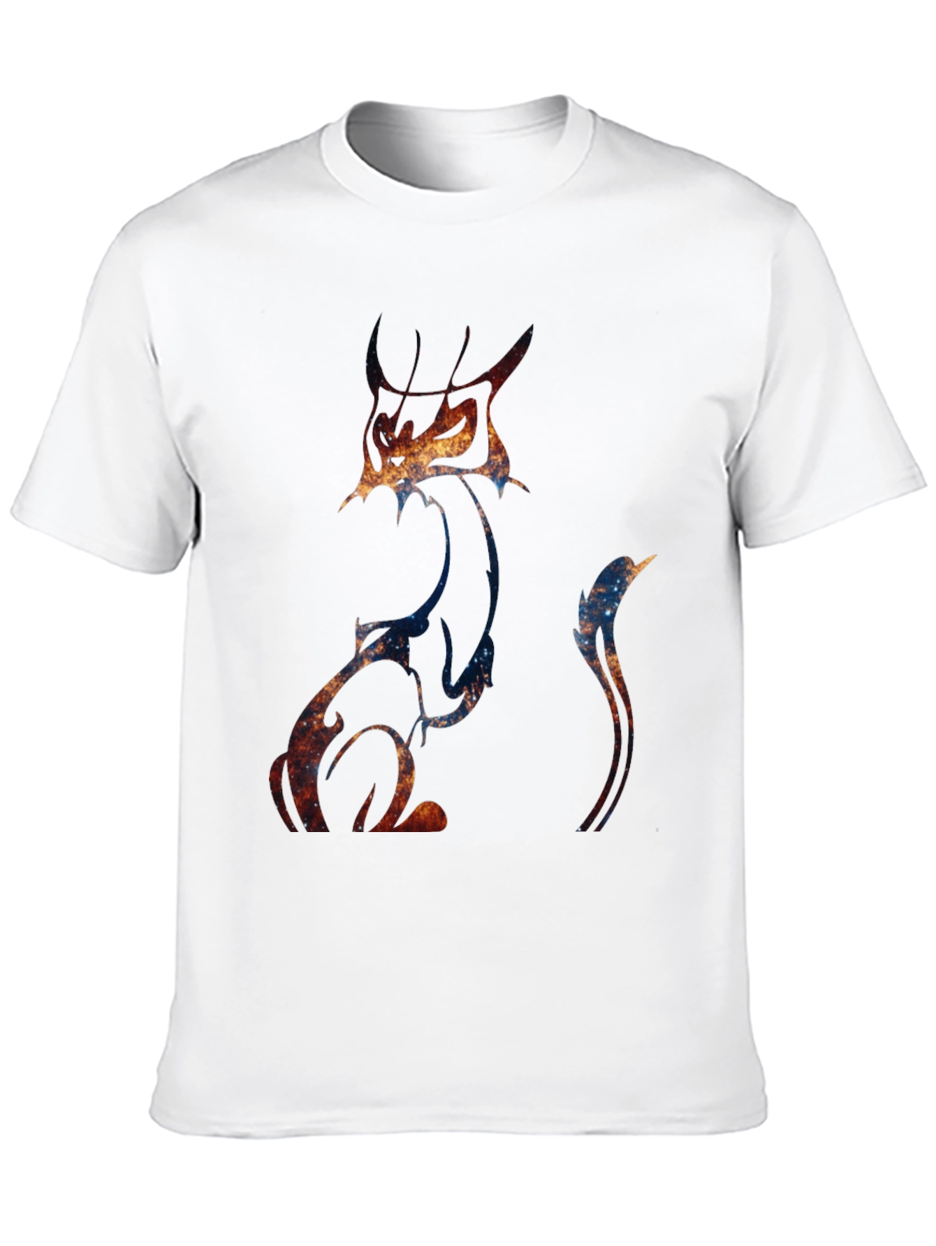 Galaxy Cat Graphic Tee - Unique Space Design