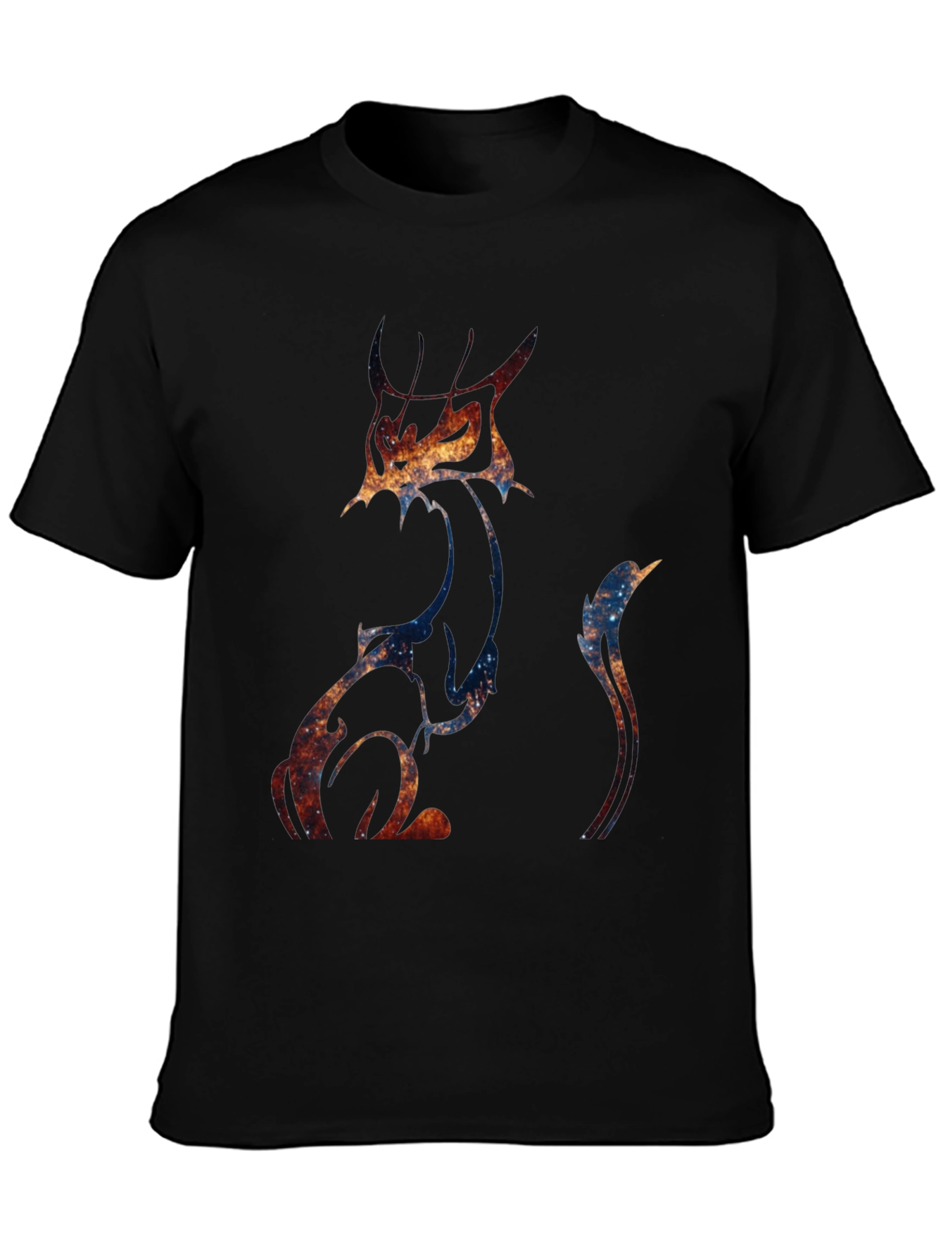 Galaxy Cat Graphic Tee - Unique Space Design