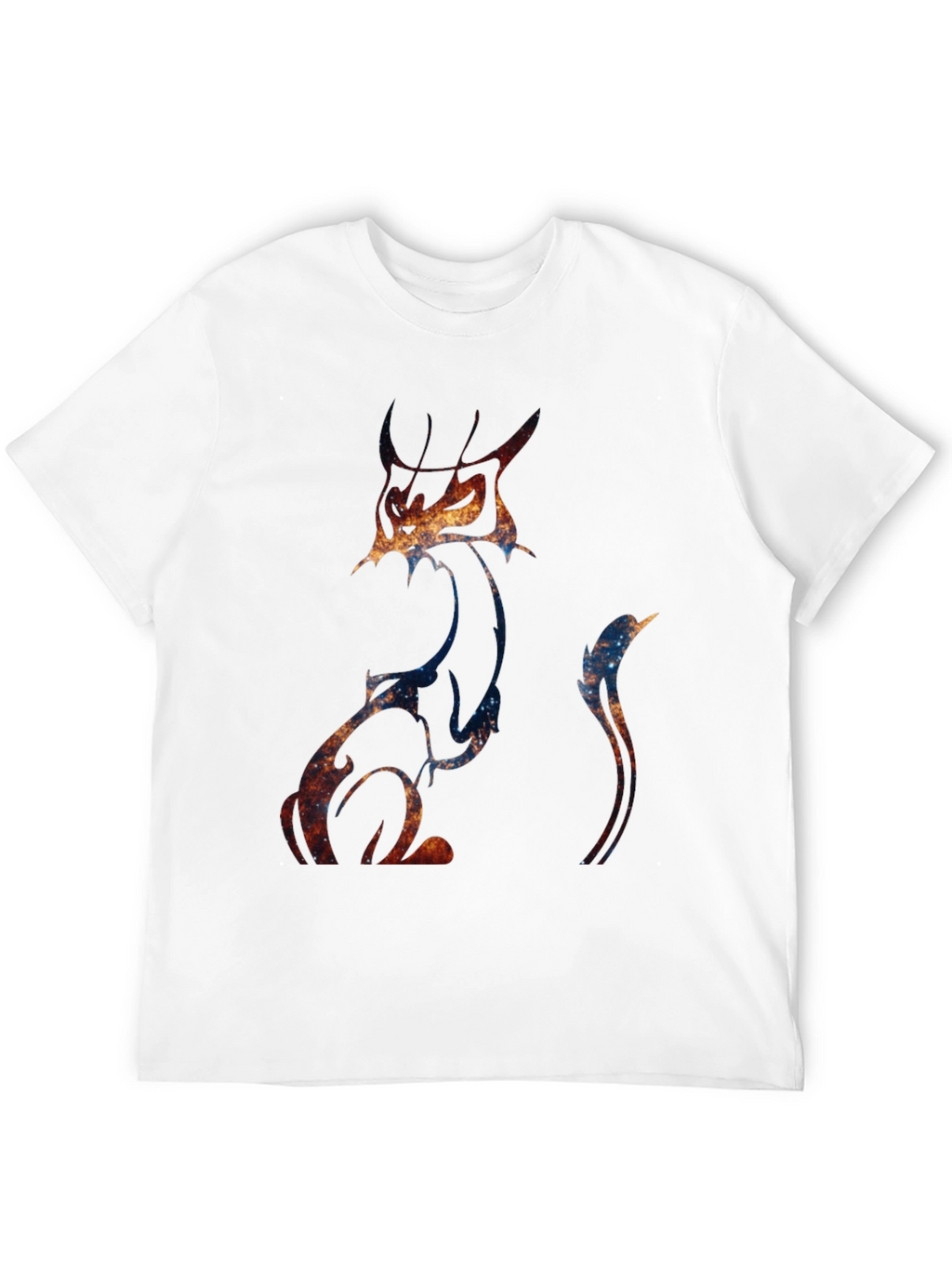 Galaxy Cat Graphic Tee - Unique Space Design