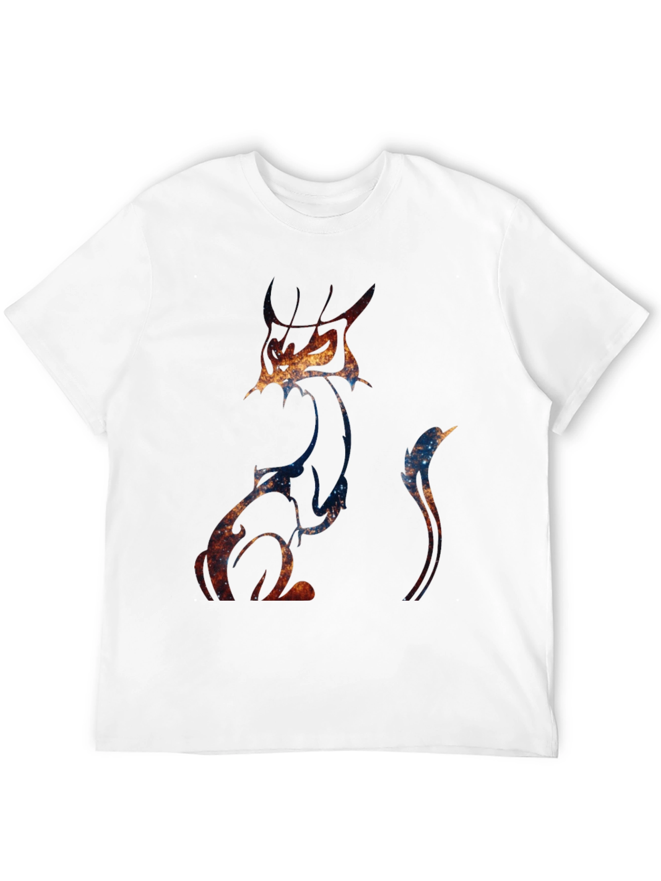Galaxy Cat Graphic Tee - Unique Space Design