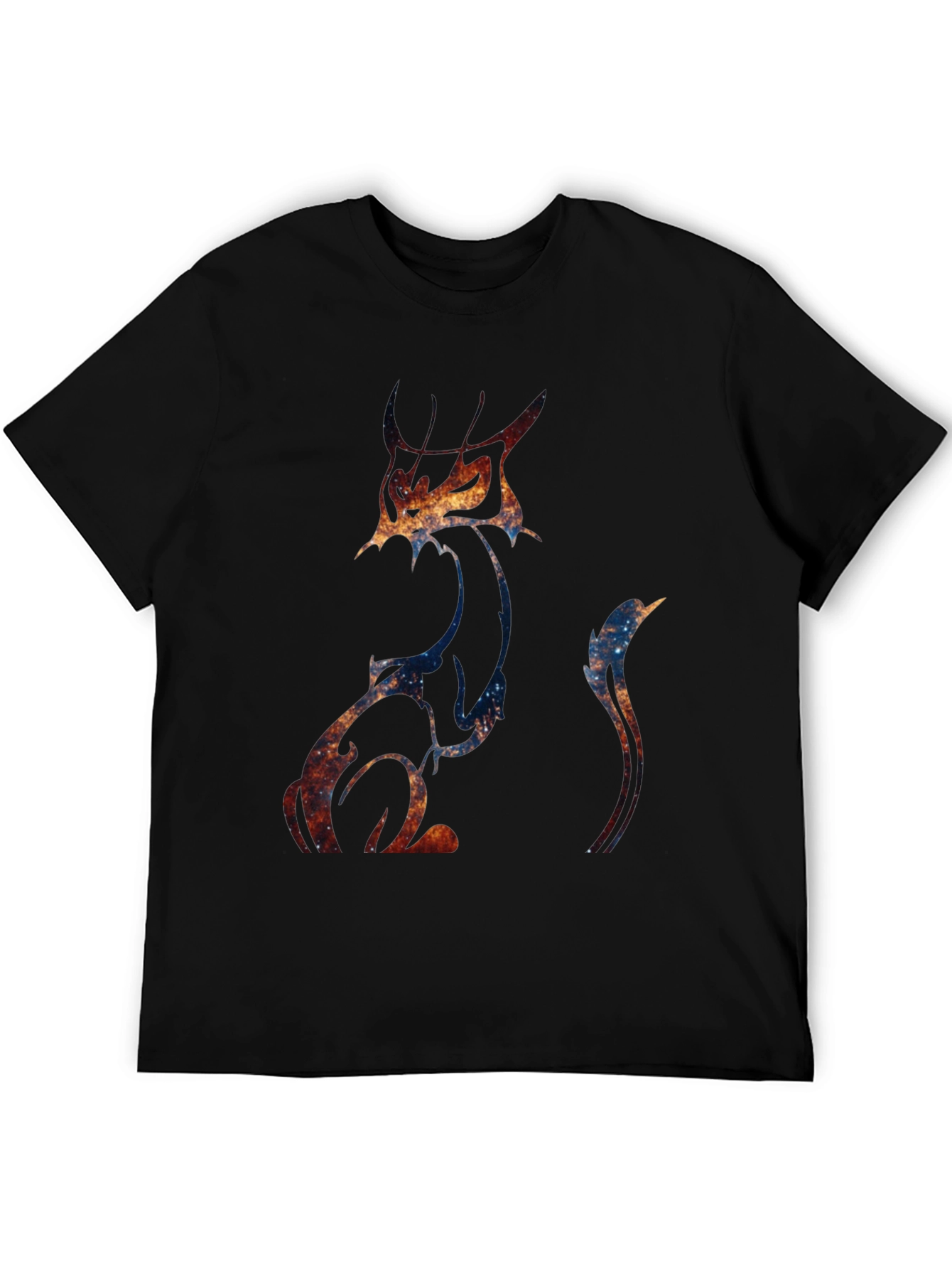 Galaxy Cat Graphic Tee - Unique Space Design