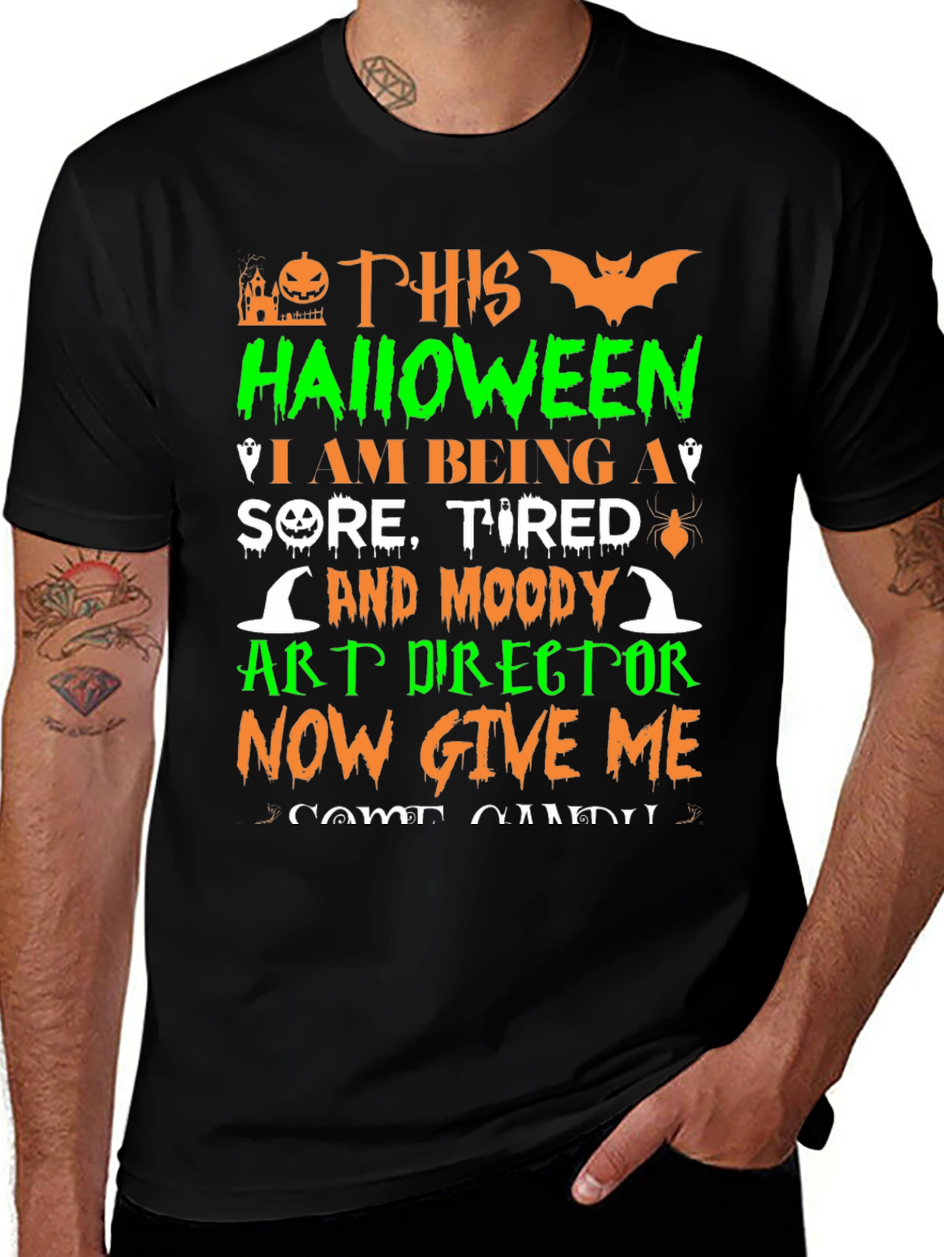 Halloween Art Director T-Shirt - Sore Tired & Moody